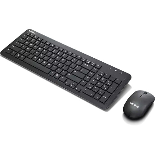 Lenovo 300 Wireless Combo keyboard and mouse set with compact wireless desktop design — view 3