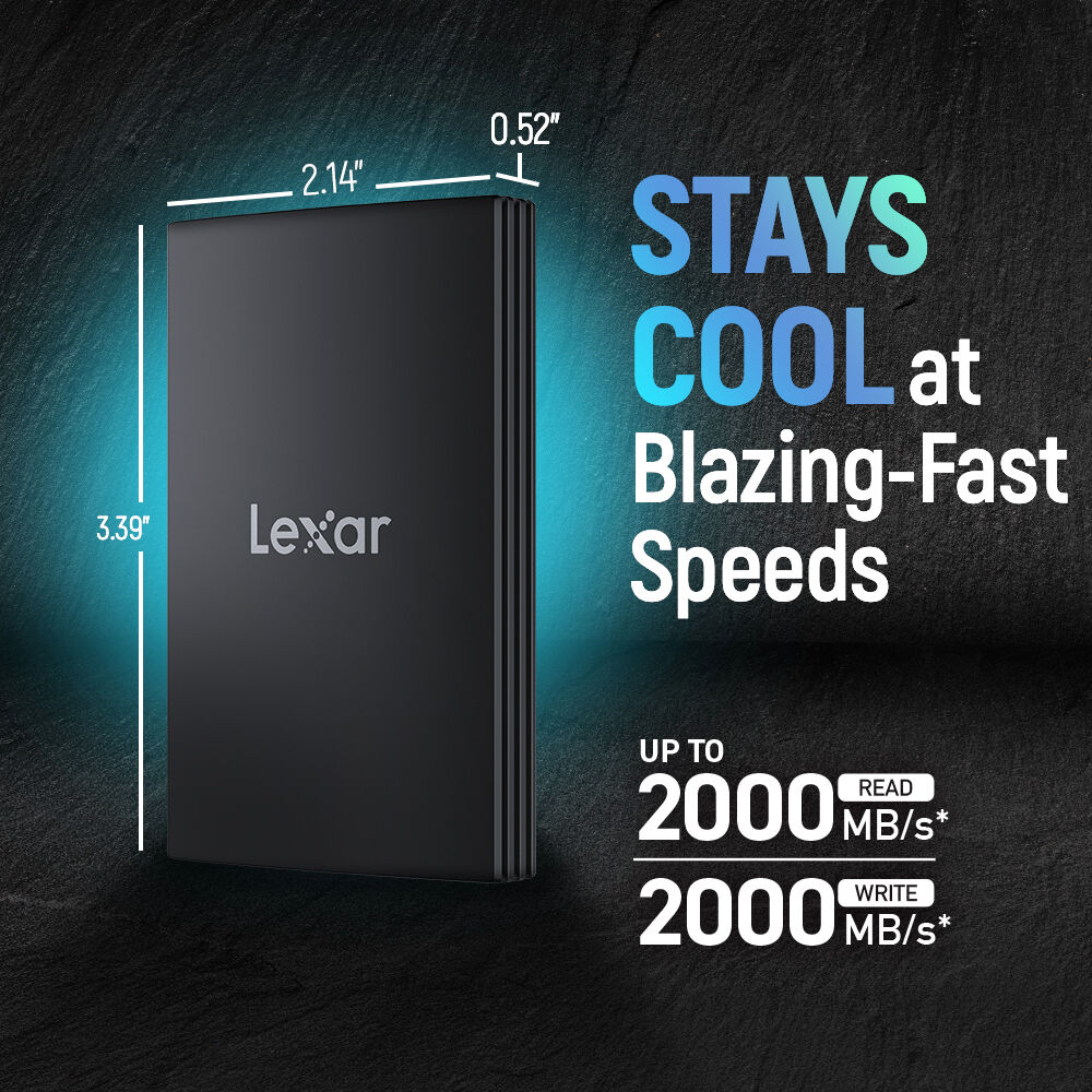 Lexar ARMOR 700 1TB portable SSD with USB 3.2 Gen 2 external storage — view 2