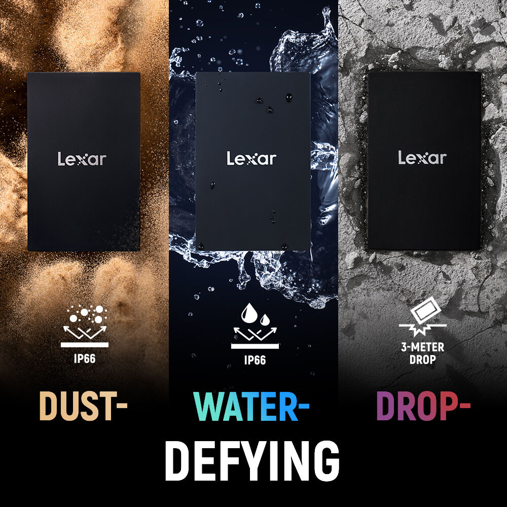 Lexar ARMOR 700 1TB portable SSD with USB 3.2 Gen 2 external storage — view 3