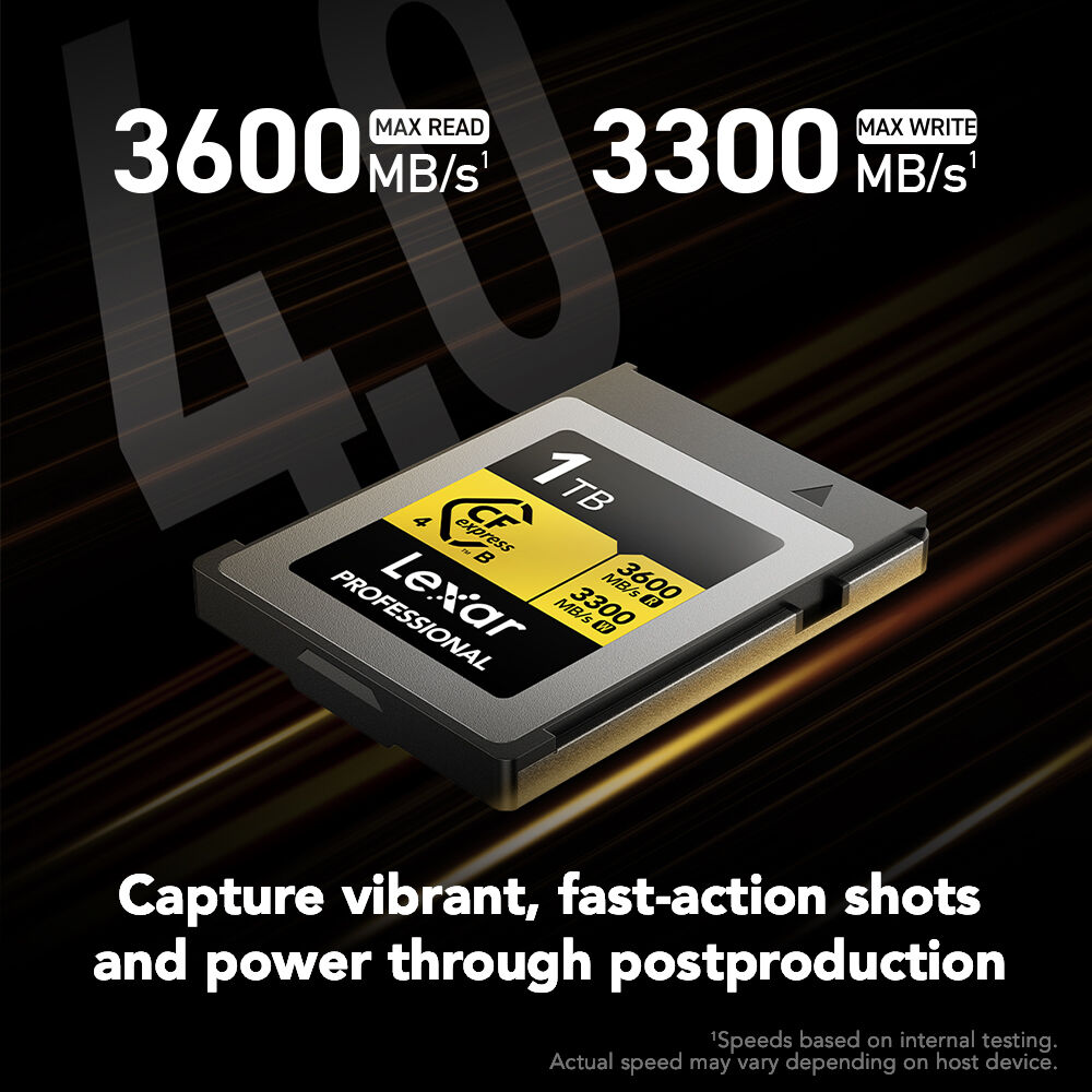 LEXAR, PROFESSIONAL GOLD CFEXPRESS, 1TB, 4.0 TYPE B CARD — view 2