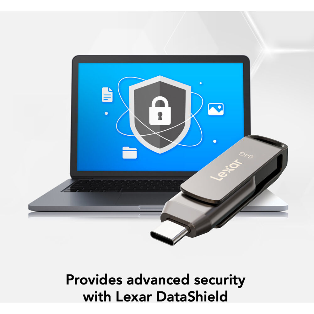 Lexar JumpDrive D400 64GB USB 3.1 flash drive portable storage device — view 5