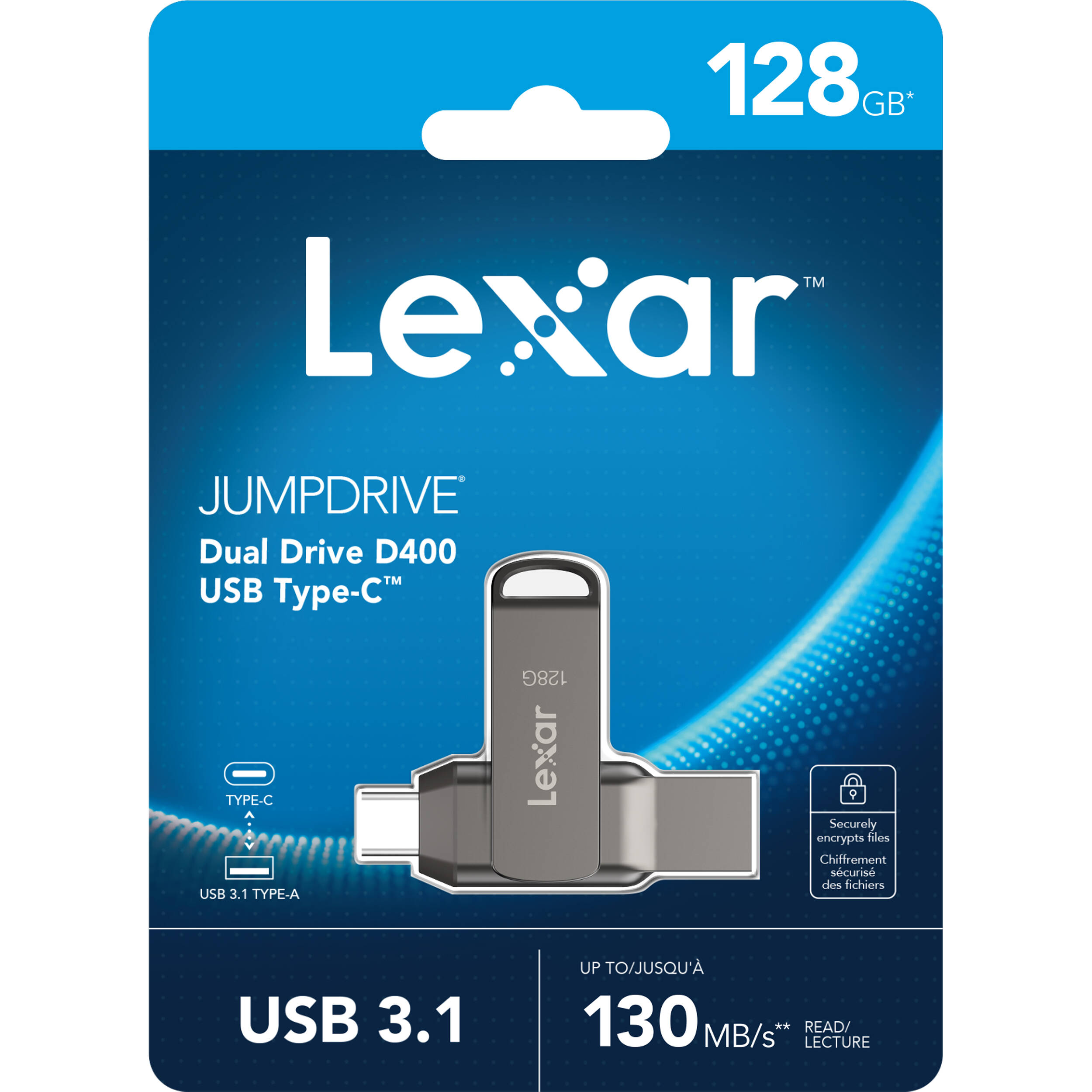 LEXAR, 128GB JUMPDRIVE, D400, USB 3.1 FLASH DRIVE — view 16