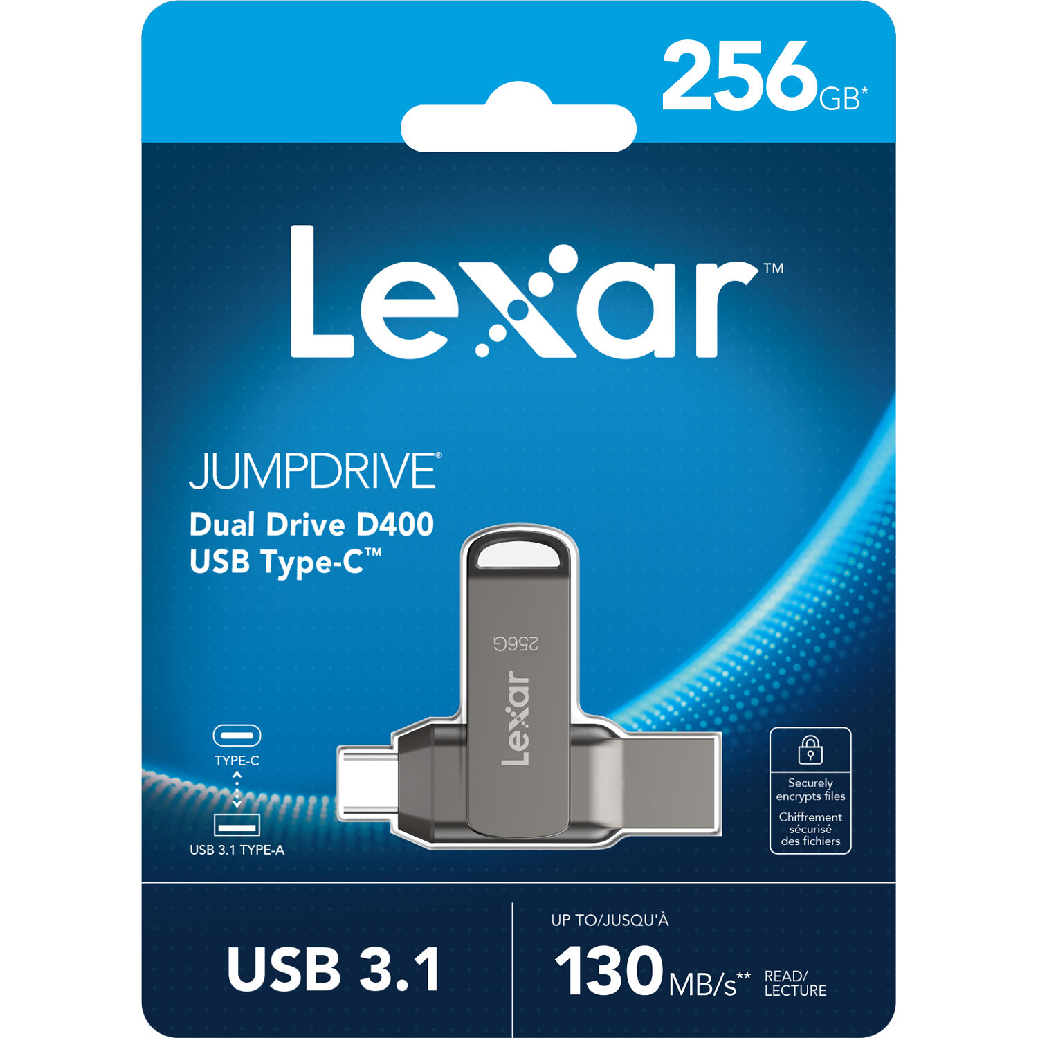 LEXAR, 256GB JUMPDRIVE, D400, USB 3.1 FLASH DRIVEFLASH DRIVE — view 17