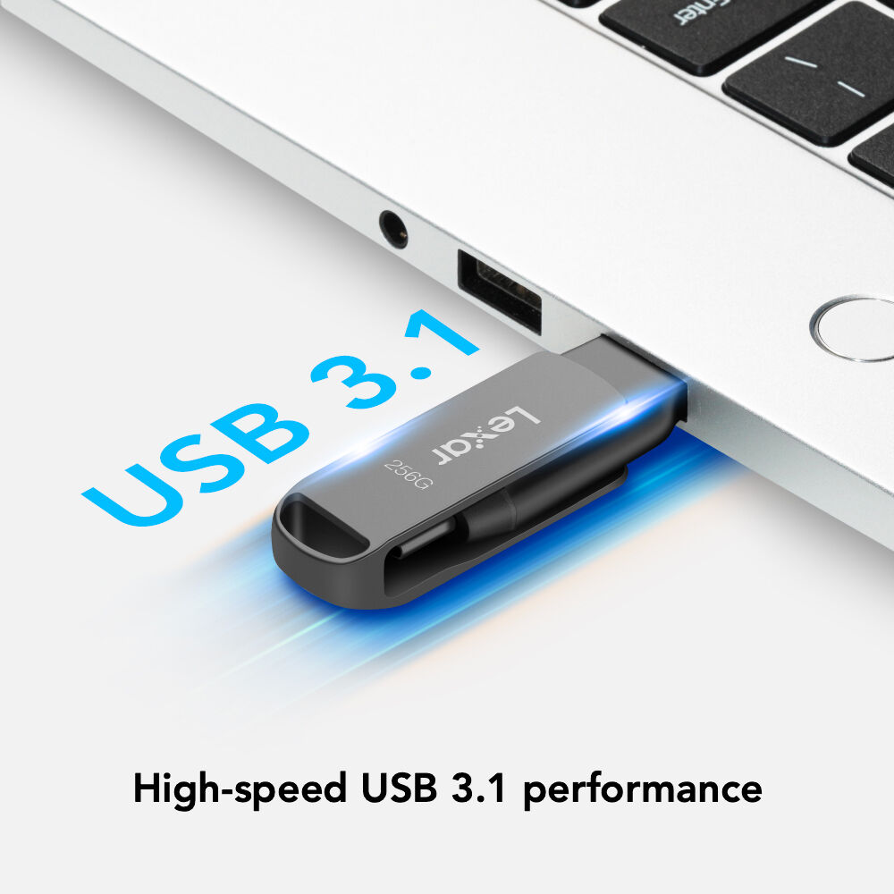 LEXAR, 256GB JUMPDRIVE, D400, USB 3.1 FLASH DRIVEFLASH DRIVE — view 4