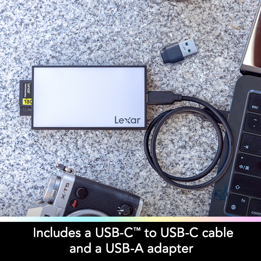 Lexar Professional Workflow dual-slot SD UHS-II reader with USB-C connection — view 8