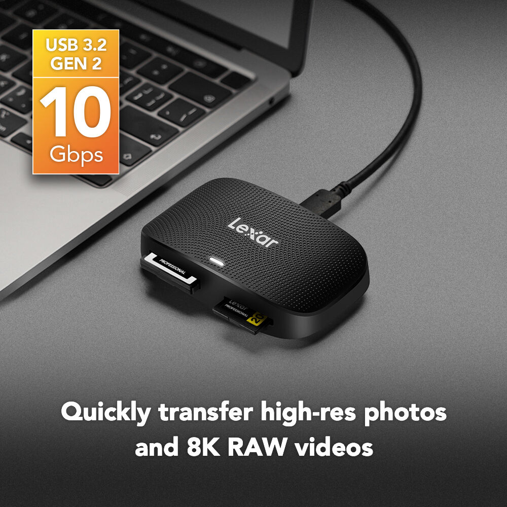 LEXAR PROFESSIONAL CFEXPRESS TYPE B & SD USB 3.2 GEN2 READER — view 3