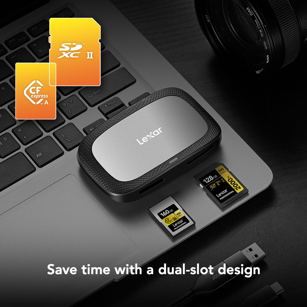 LEXAR PROFESSIONAL CFEXPRESS TYPE A & SD USB 3.2 GEN2 READER — view 2
