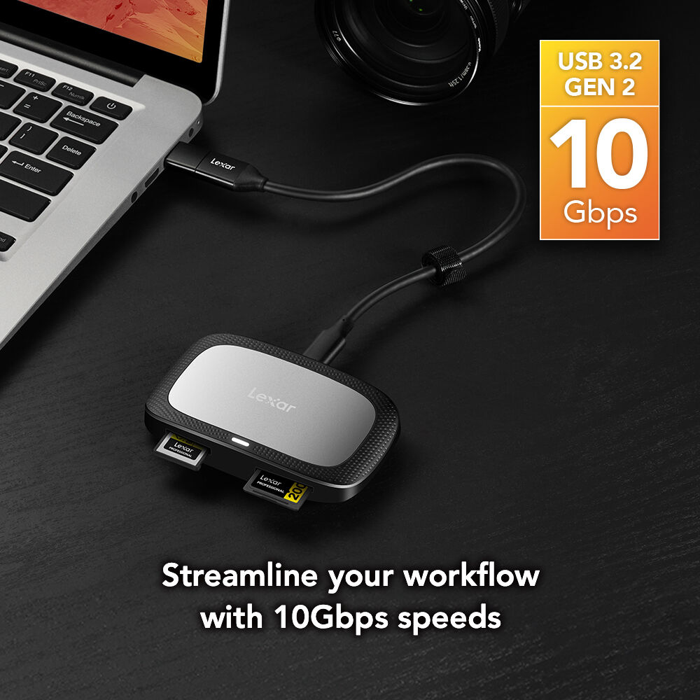 LEXAR PROFESSIONAL CFEXPRESS TYPE A & SD USB 3.2 GEN2 READER — view 3