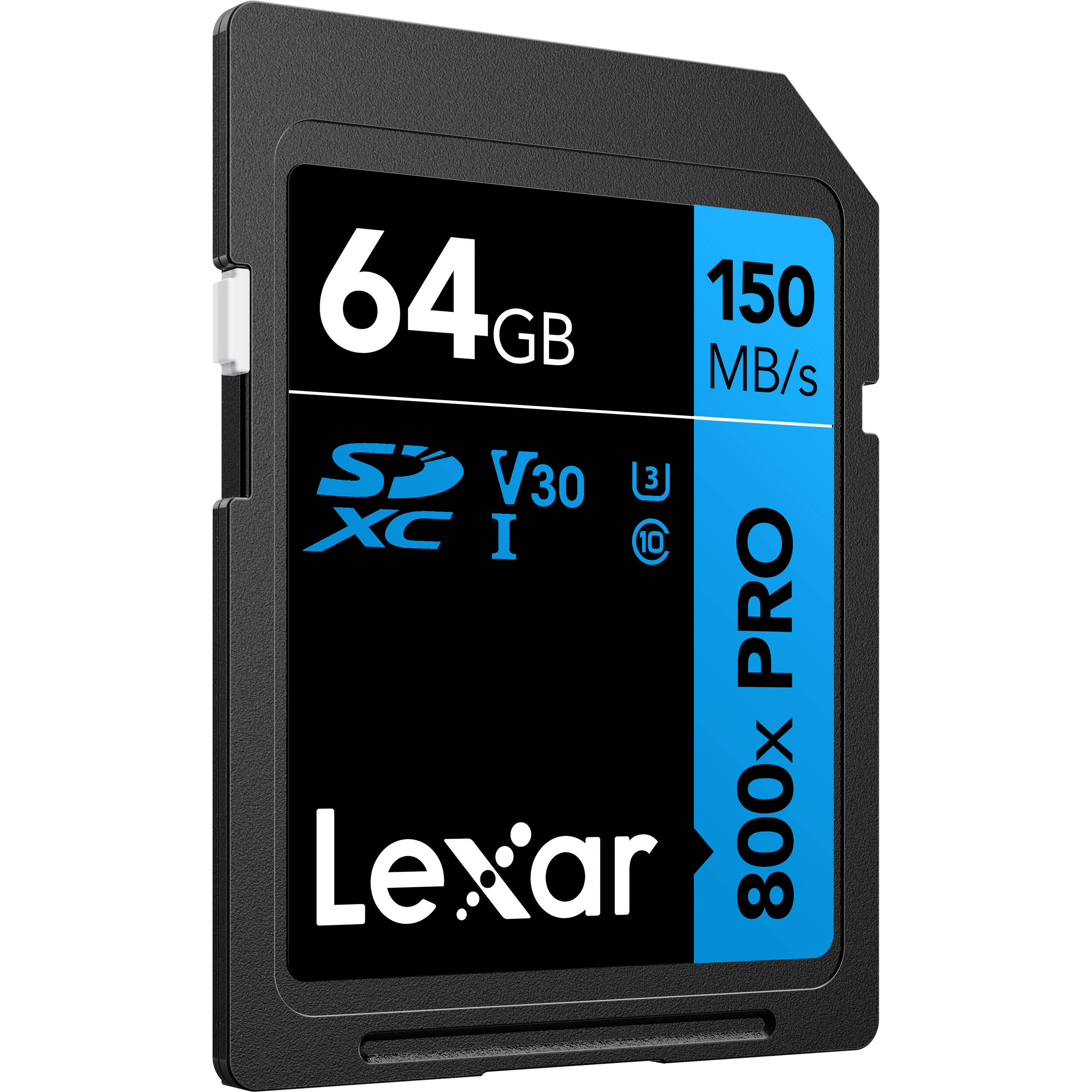 LEXAR HIGH-PERFORMANCE SDXC MEMORY CARD, 800X PRO, 64GB, CLASS 10, UHS-I, U3 BLU — view 6