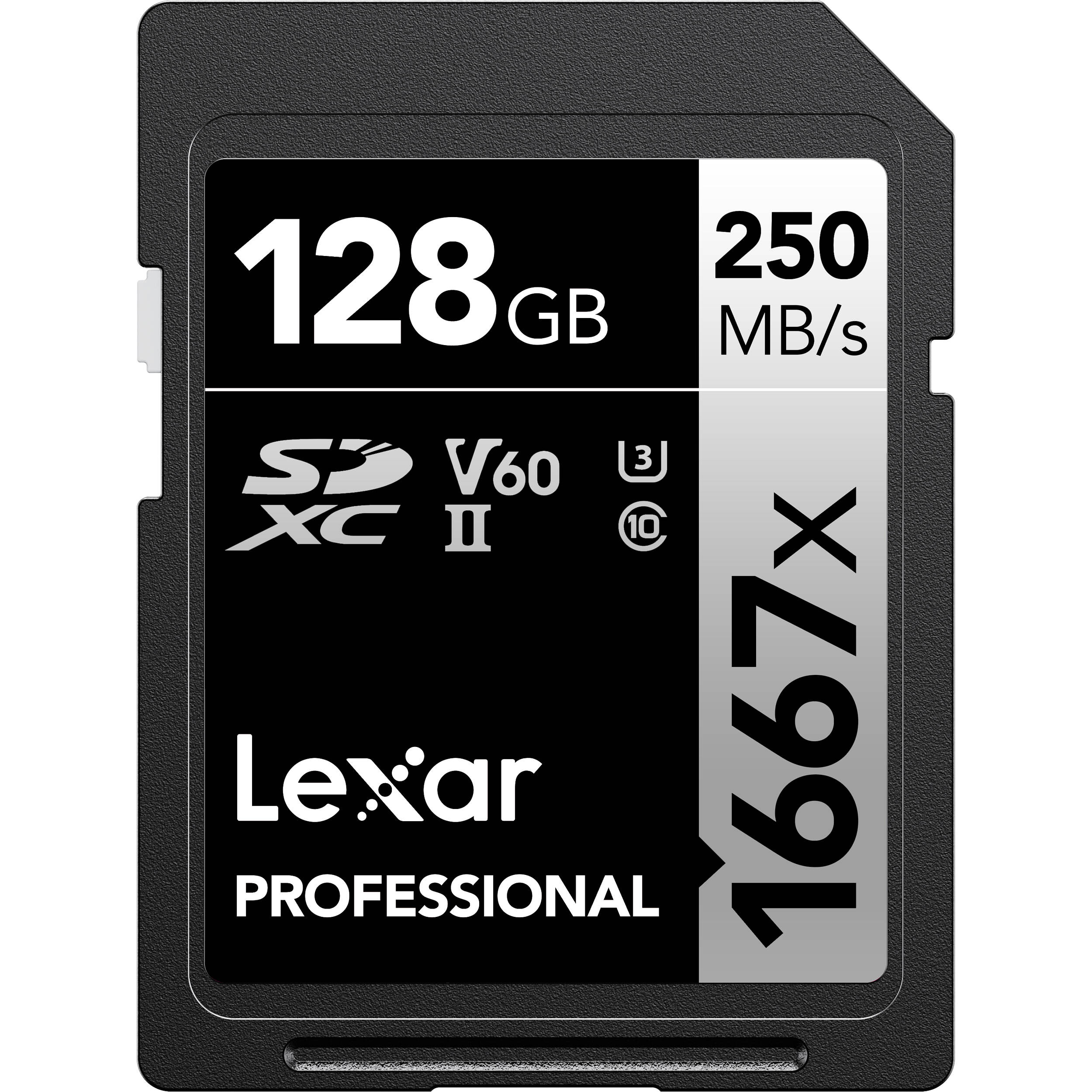 Lexar Pro Sdxc,1667x 128gb,c10,uhs-Ii,u3