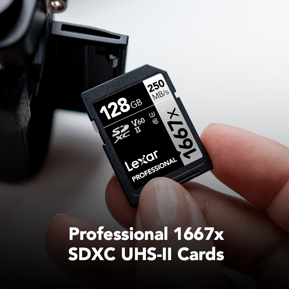 LEXAR PRO SDXC,1667X 128GB,C10,UHS-II,U3 — view 3