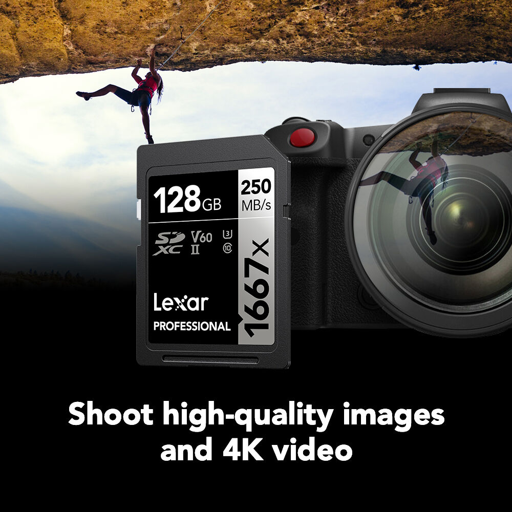 LEXAR PRO SDXC,1667X 128GB,C10,UHS-II,U3 — view 5