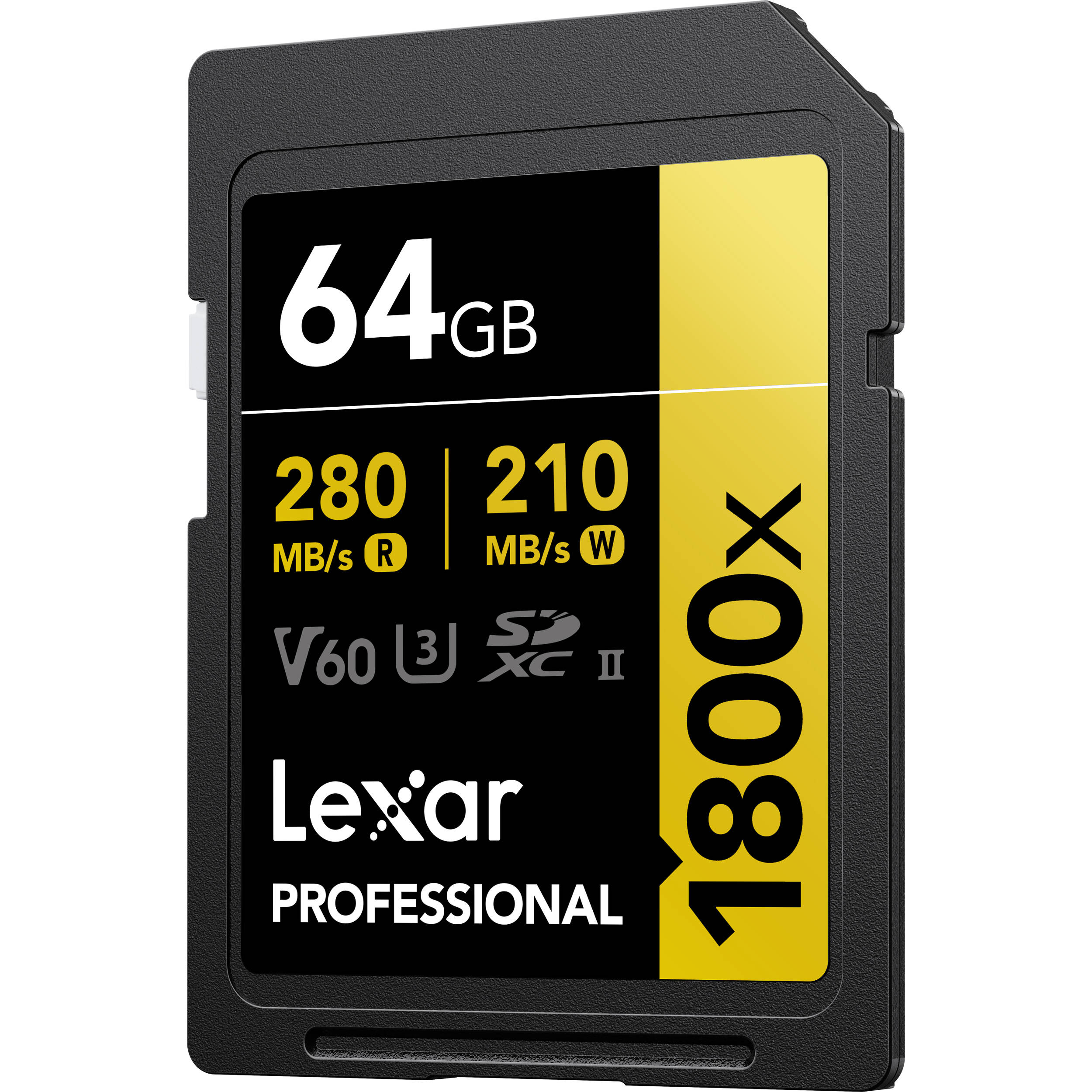 LEXAR PROFESSIONAL SDXC MEMORY CARD, 1800X 64GB, CLASS 10, UHS-II, U3, GOLD SERI — view 7