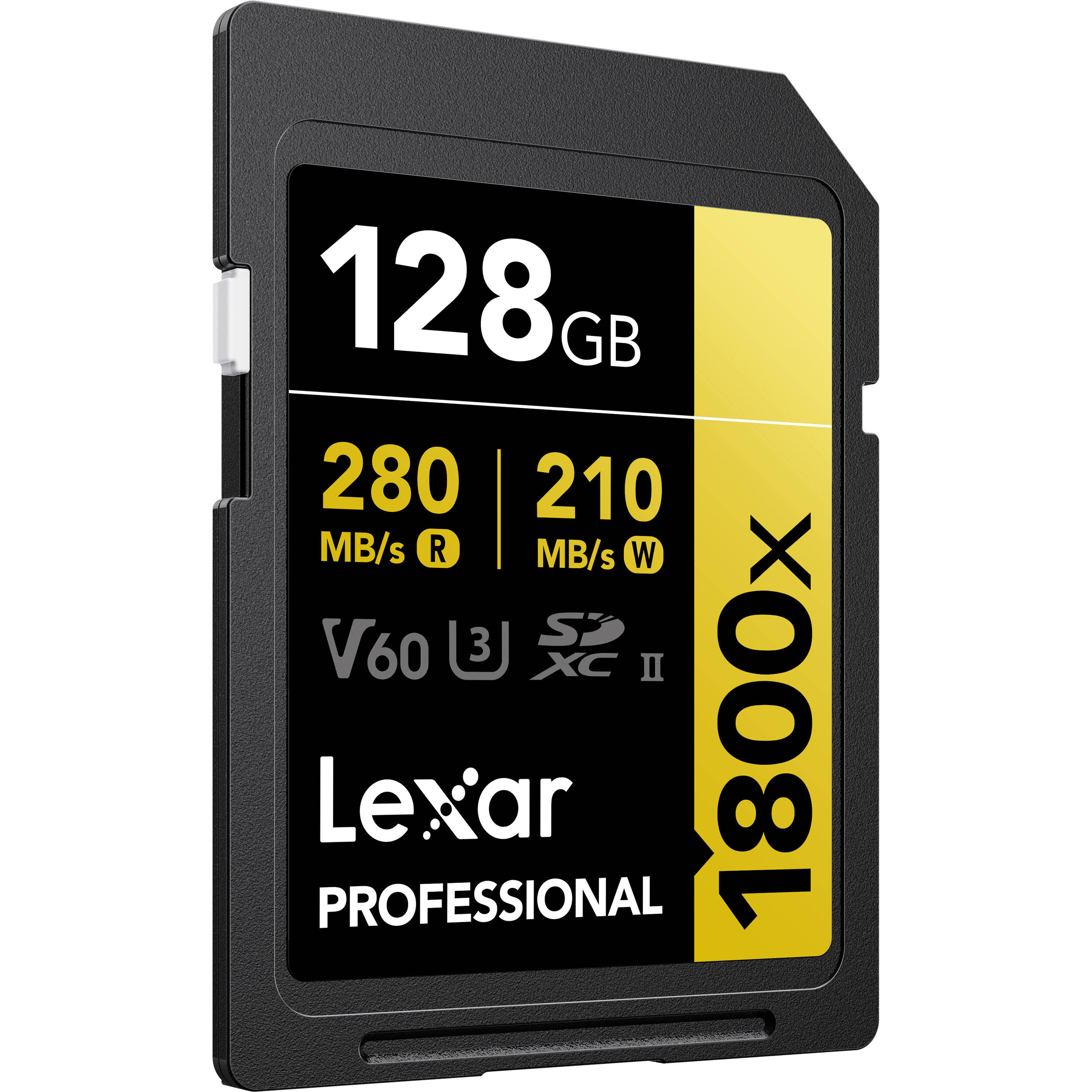 LEXAR PROFESSIONAL SDXC MEMORY CARD, 1800X 128GB, CLASS 10, UHS-II, U3, GOLD SER — view 2