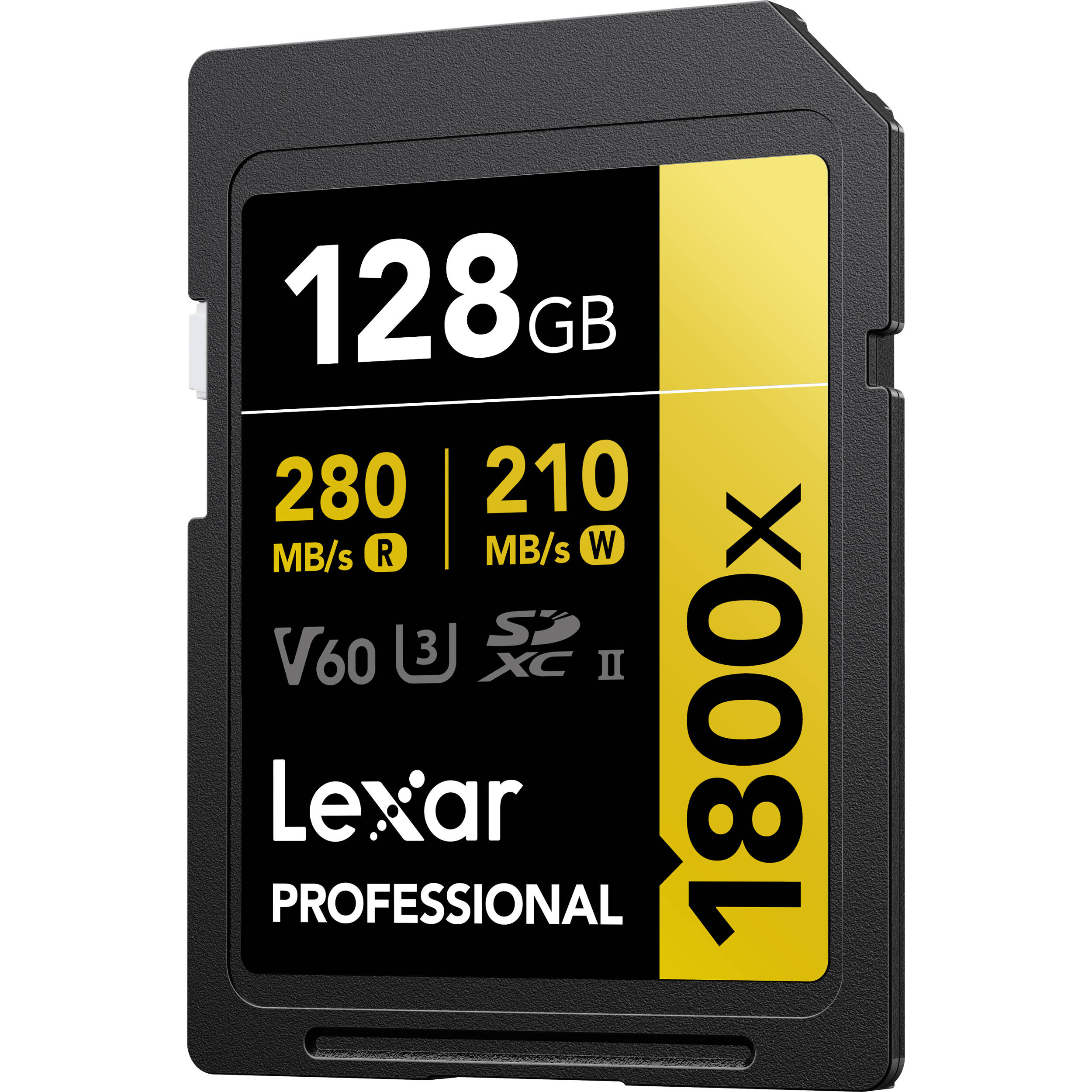 LEXAR PROFESSIONAL SDXC MEMORY CARD, 1800X 128GB, CLASS 10, UHS-II, U3, GOLD SER — view 3