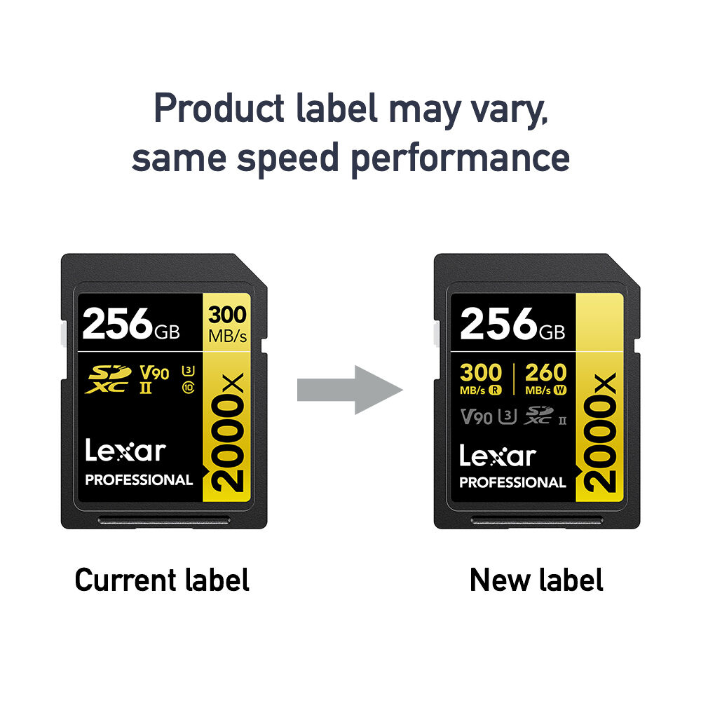 LEXAR PROFESSIONAL SDXC MEMORY CARD, 2000X, 256GB CLASS 10, V90, UHS-II, U3 W/O — view 6