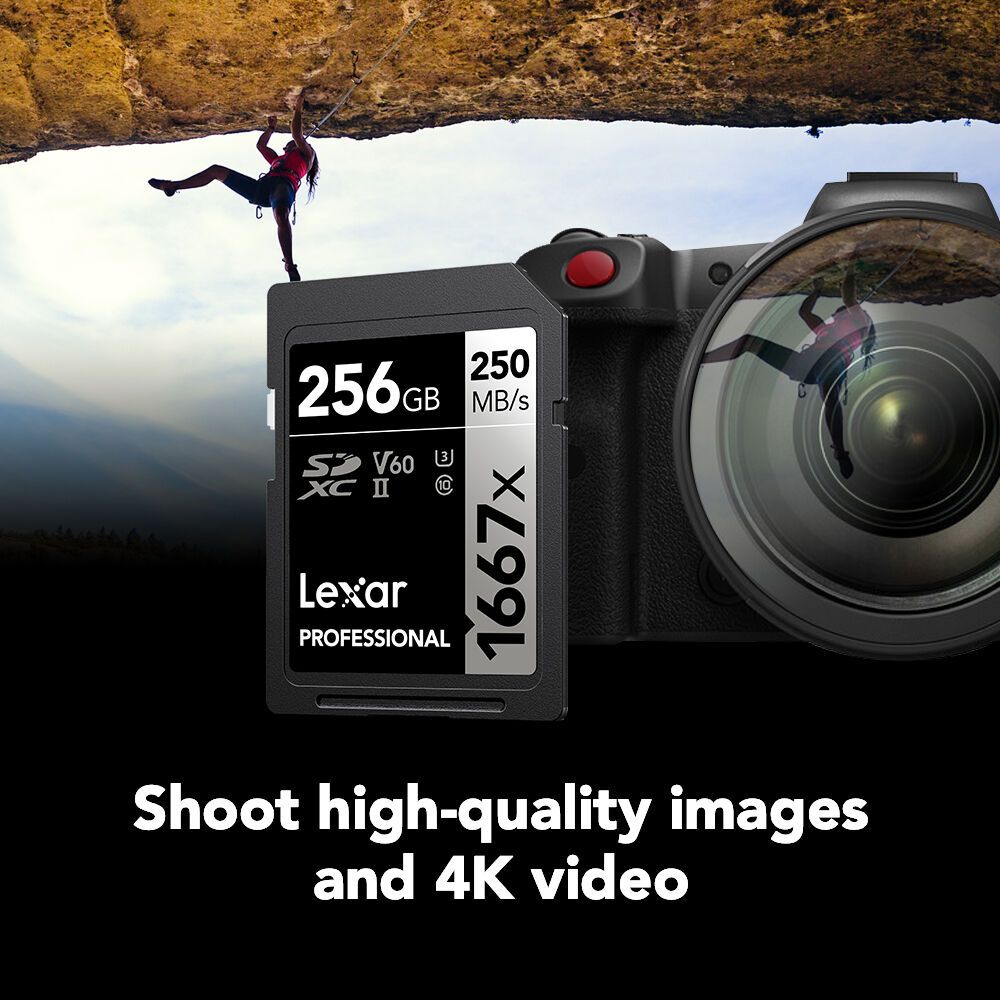 LEXAR PRO SDXC,1667X 256GB,C10,U-II,U3 — view 3