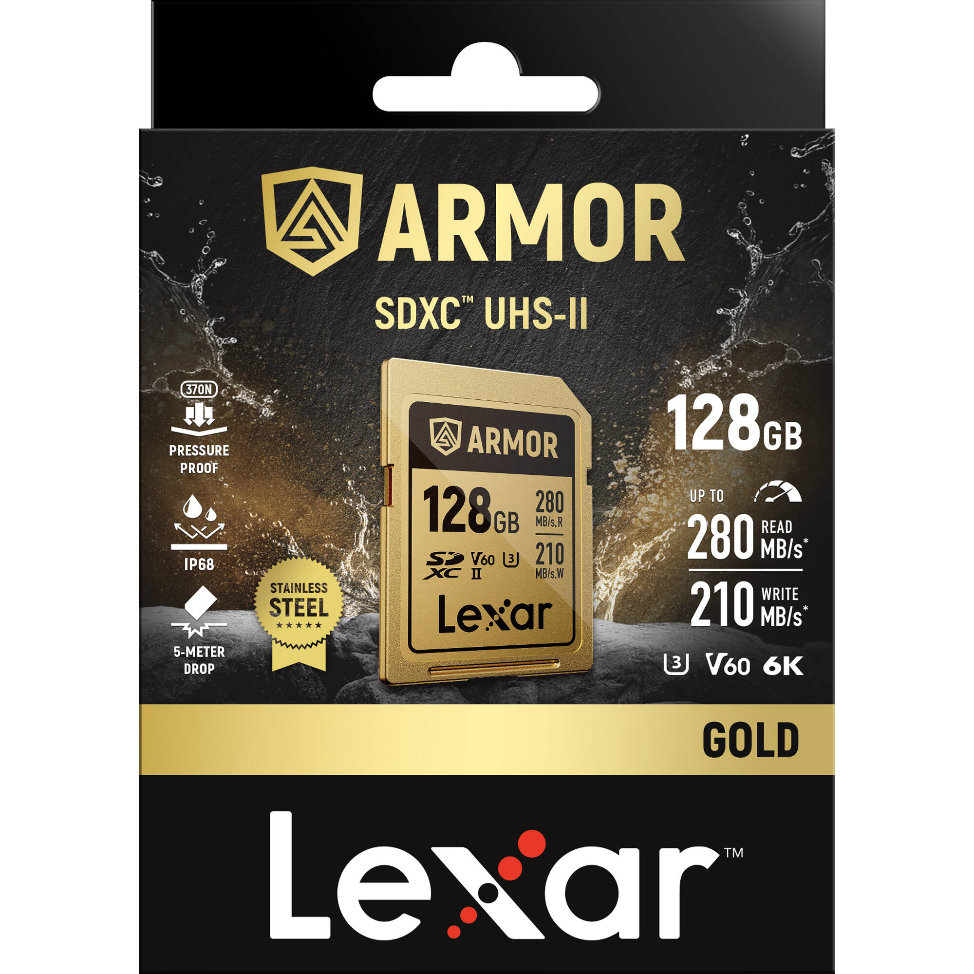 LEXAR, PROFESSIONAL, ARMOR GOLD, 128GB, SDXC, UHS-II — view 12