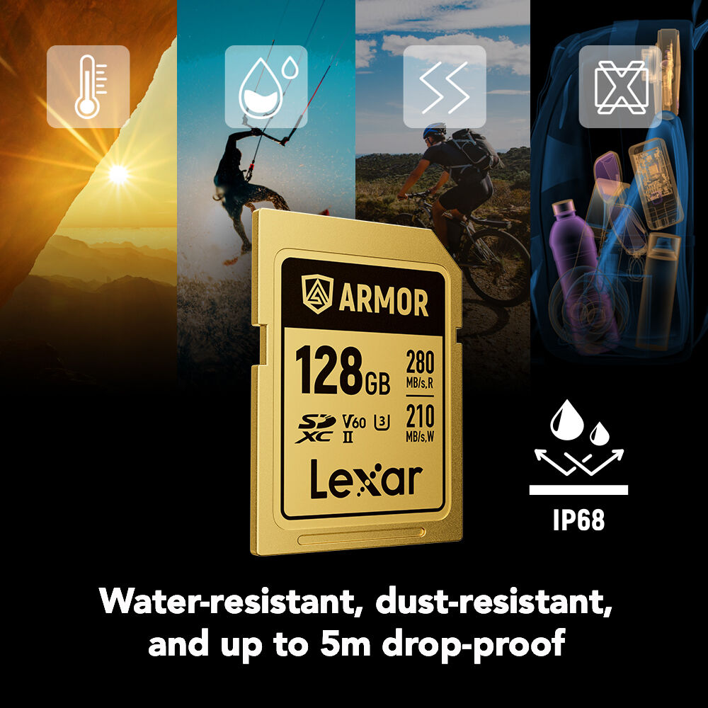 LEXAR, PROFESSIONAL, ARMOR GOLD, 128GB, SDXC, UHS-II — view 3