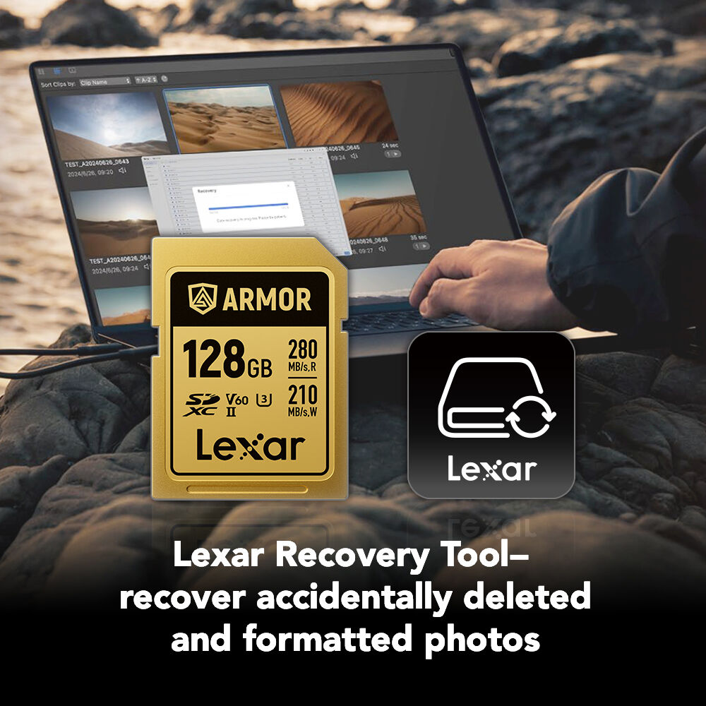 LEXAR, PROFESSIONAL, ARMOR GOLD, 128GB, SDXC, UHS-II — view 7