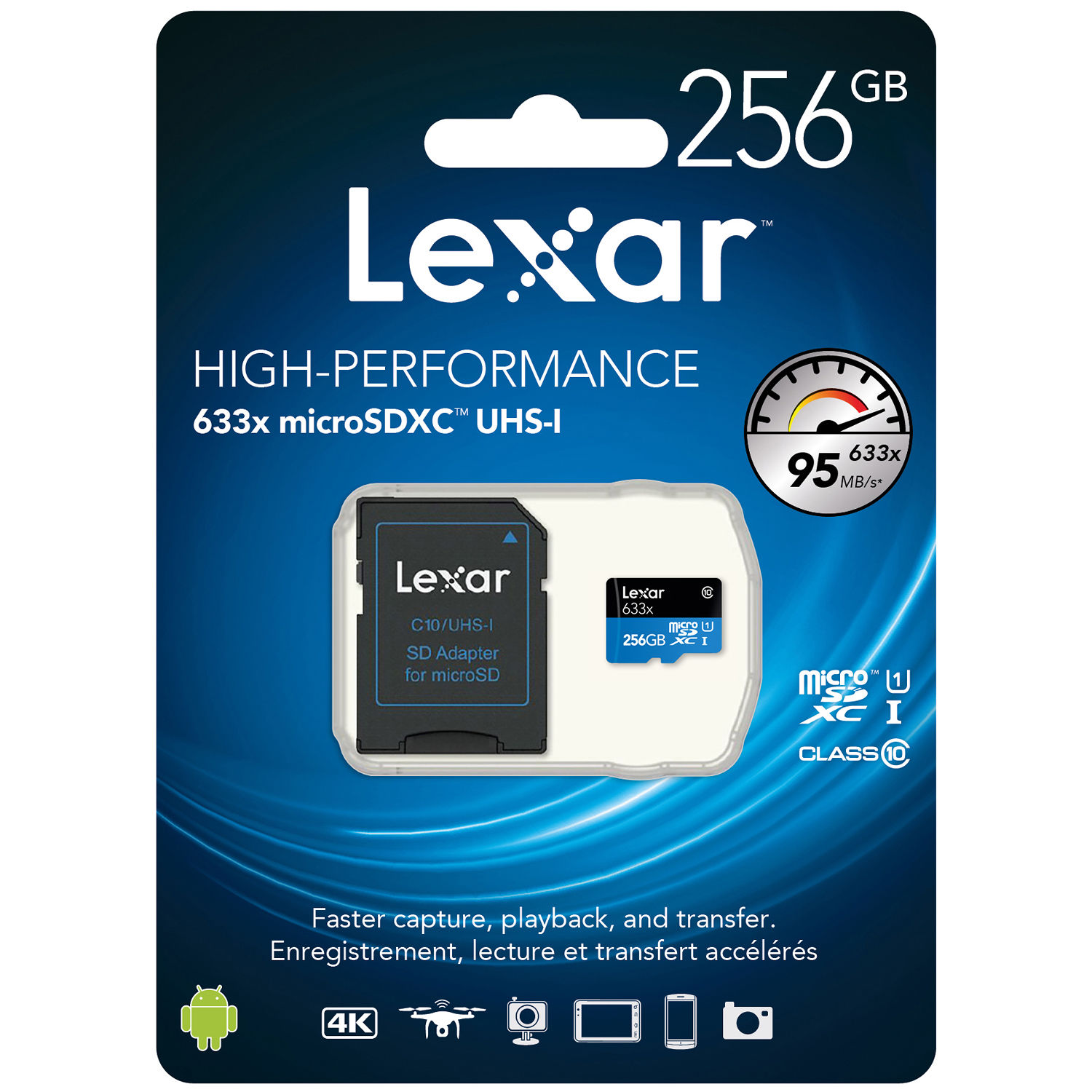 LEXAR HIGH PERF MICROSDXC,256GB,633X,U-I — view 4