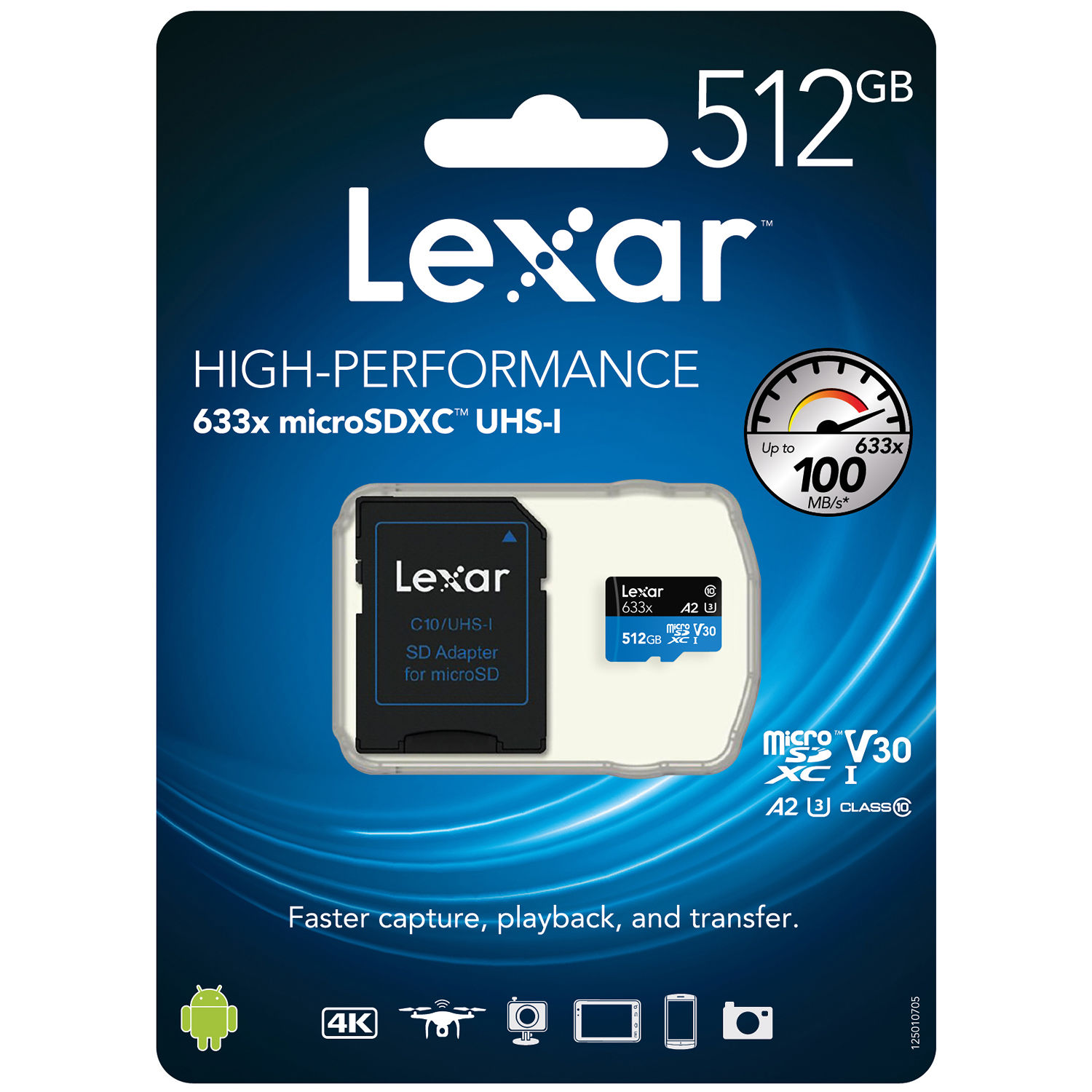 LEXAR HIGH PERF MICROSDXC,512GB,633X,U-I — view 5