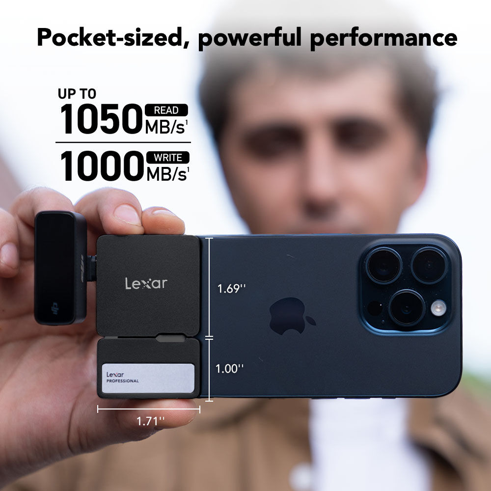 LEXAR, 1TB, GO PORTABLE SSD W/ HUB, BLACK — view 8