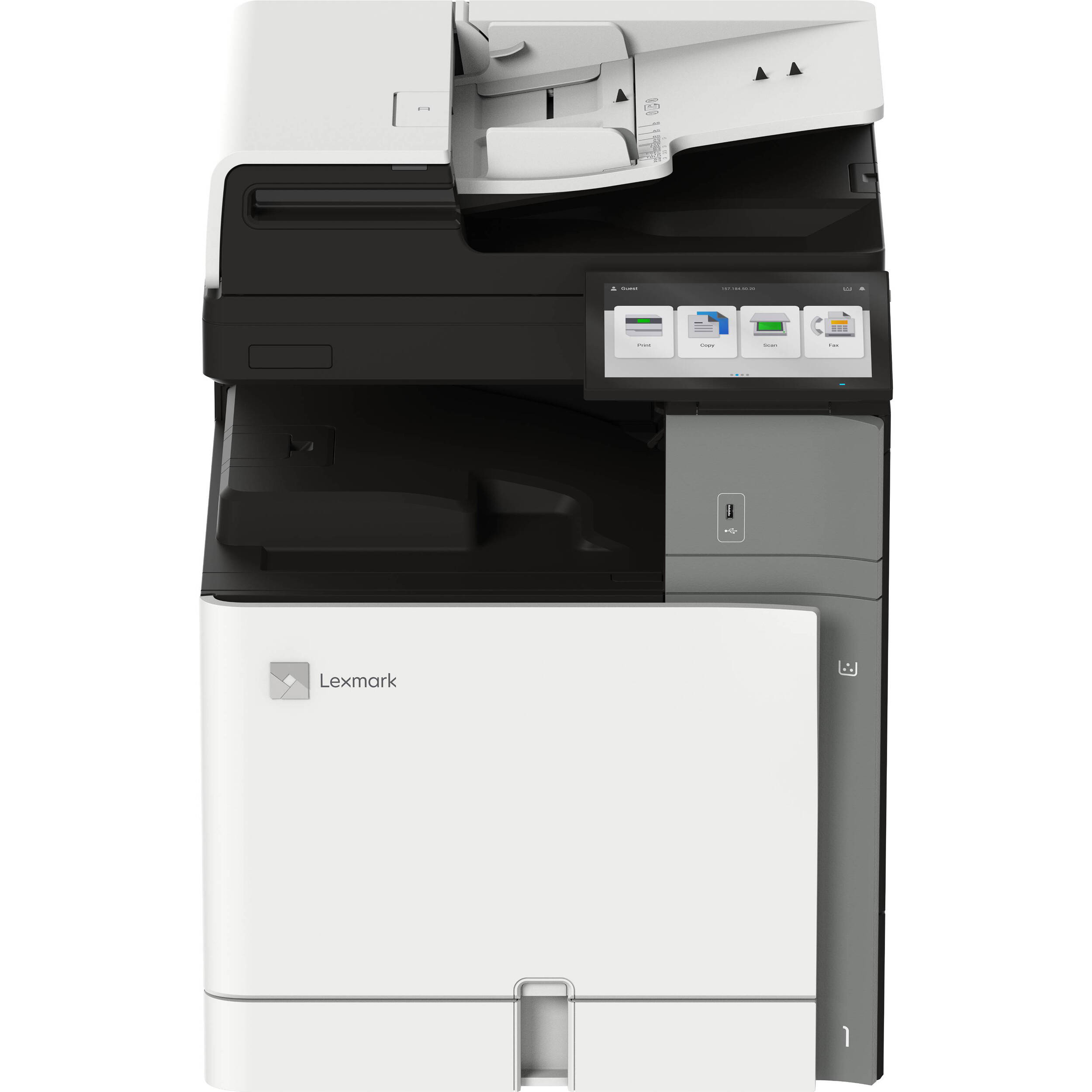 Lexmark MX953se monochrome laser multifunction printer for high-volume A3 office workflows — view 2