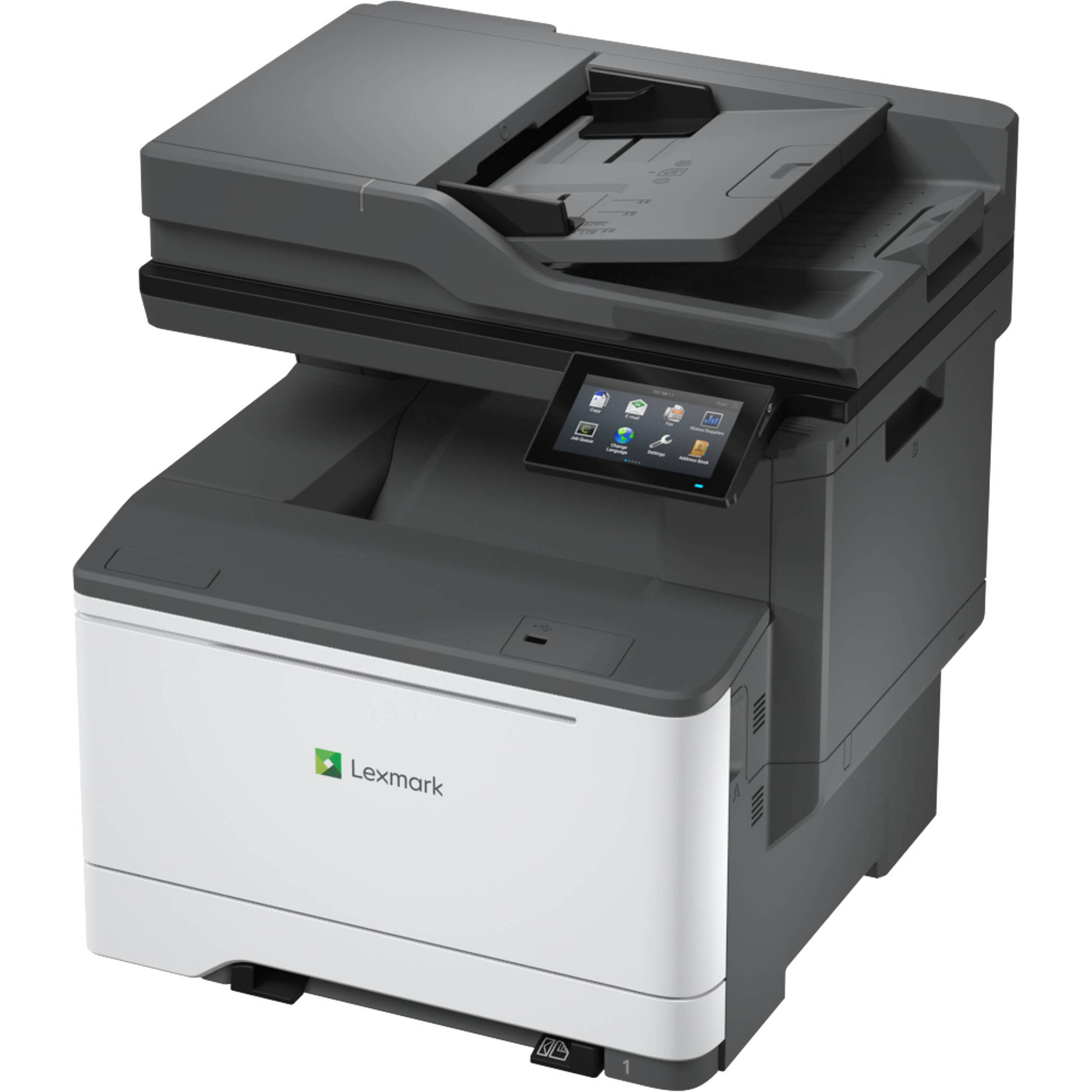 Lexmark CX532adwe color laser multifunction printer for office printing, scanning, copying, and faxing — view 3