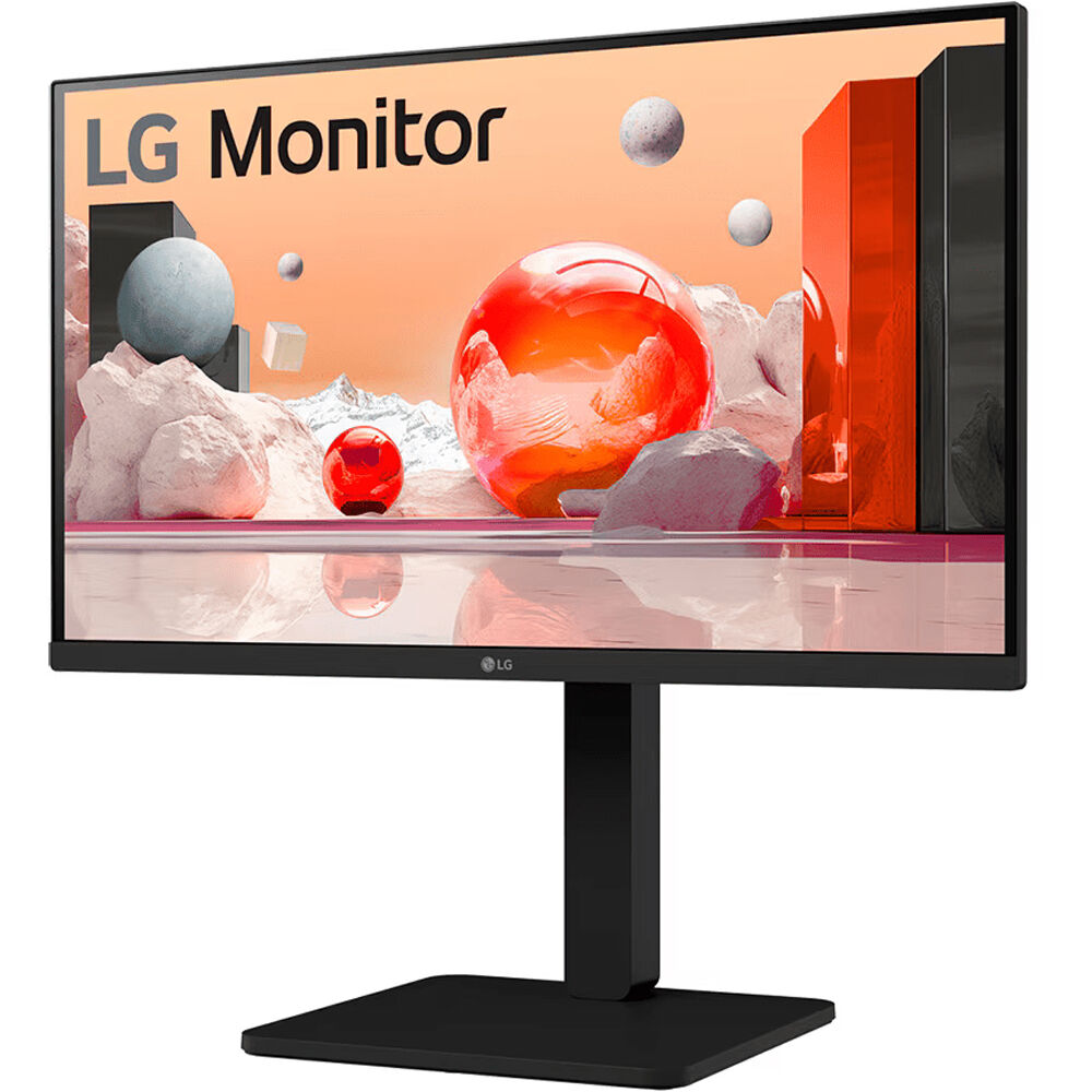 LG 24BA450-B 24-inch Full HD IPS monitor with built-in speakers and office connectivity — view 4