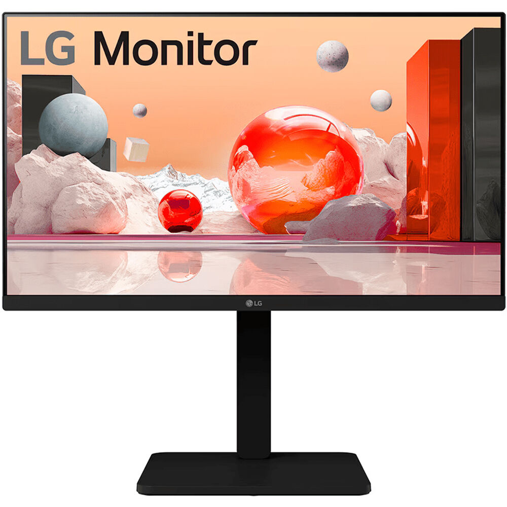LG 24BA560-B 24-inch IPS Full HD monitor with HDMI, DisplayPort, USB hub, and integrated speakers — view 3