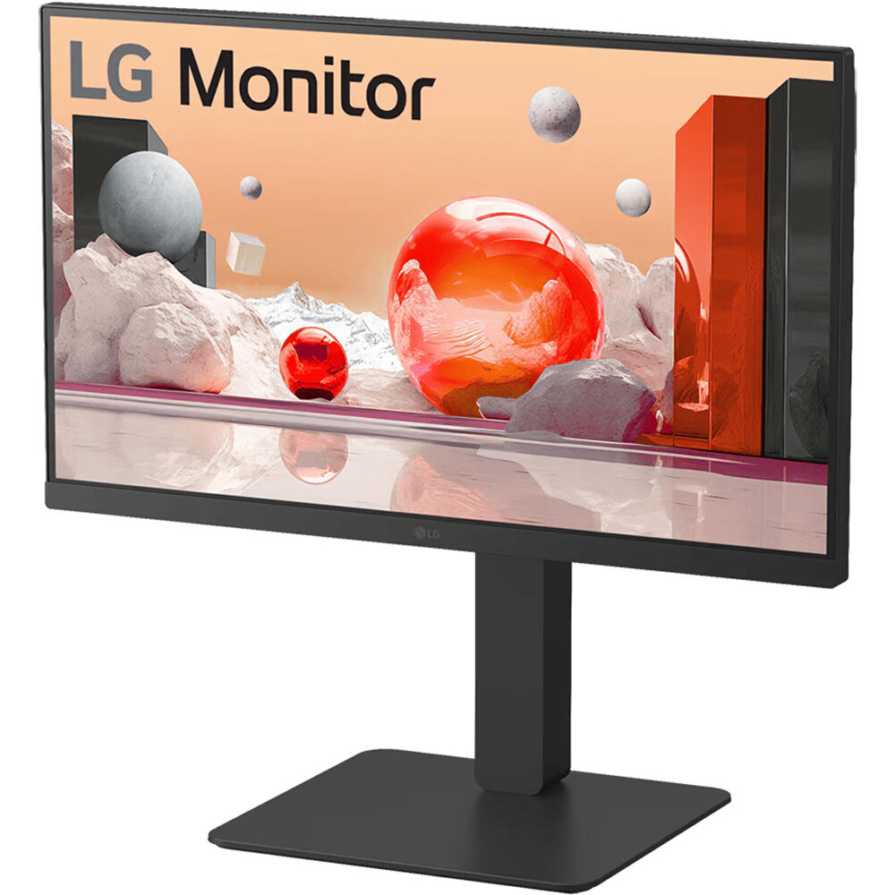 LG 24BA650-B 24-inch Full HD IPS monitor with USB-C, HDMI, DisplayPort, and adjustable stand — view 4