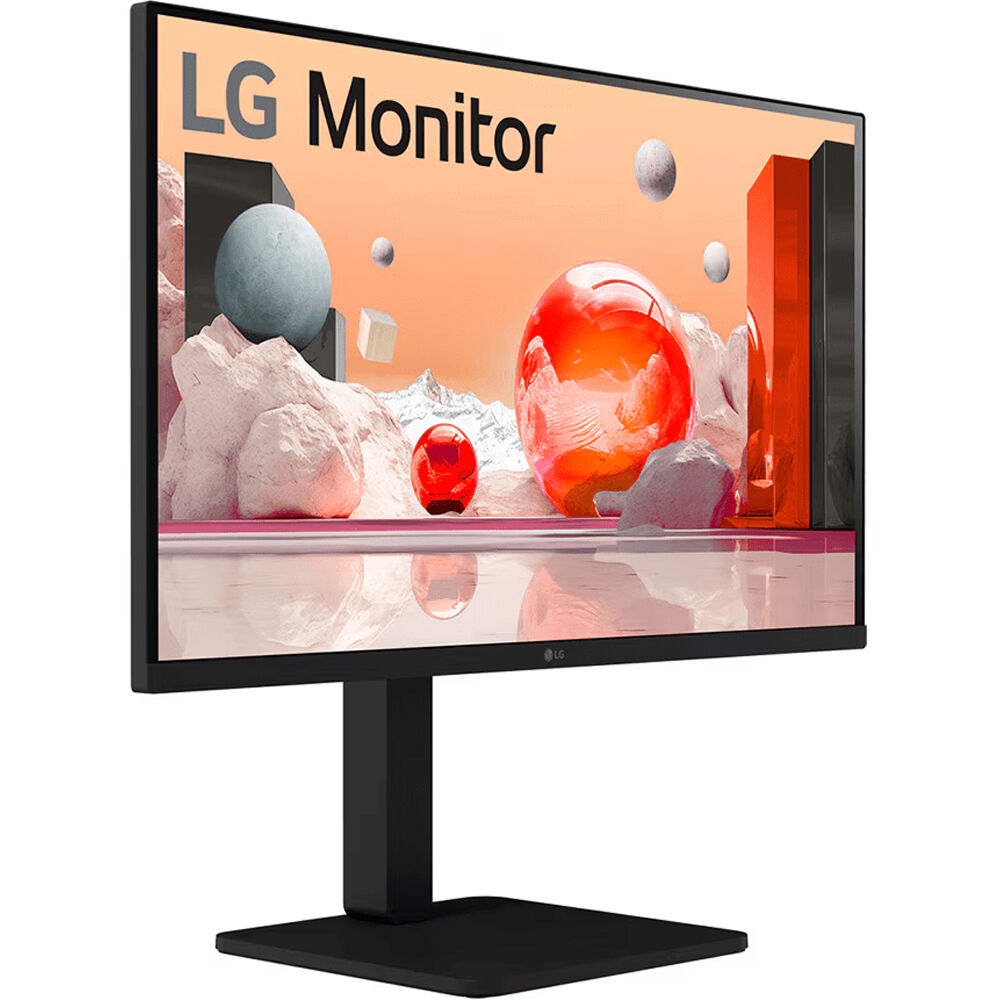 LG 27BA560-B 27-inch Full HD IPS monitor with height adjust, pivot, swivel, HDMI, DisplayPort, and D-Sub — view 2