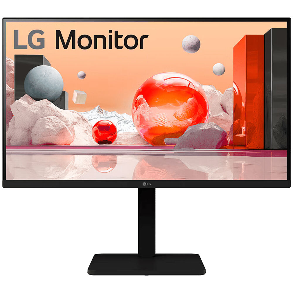 LG 27BA560-B 27-inch Full HD IPS monitor with height adjust, pivot, swivel, HDMI, DisplayPort, and D-Sub — view 3