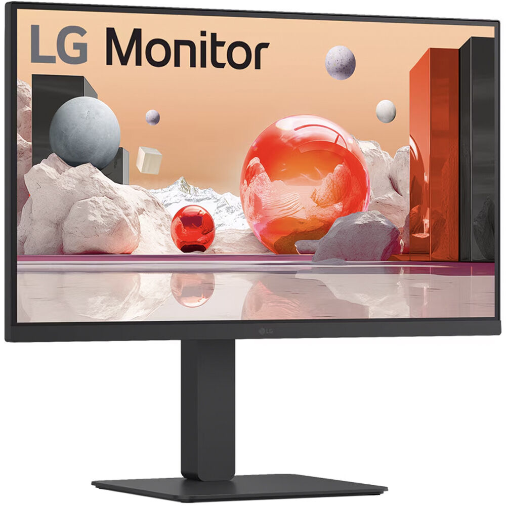 LG 27BA650-B 27-inch Full HD IPS monitor with USB-C, HDMI, DisplayPort, and VESA mount support — view 2