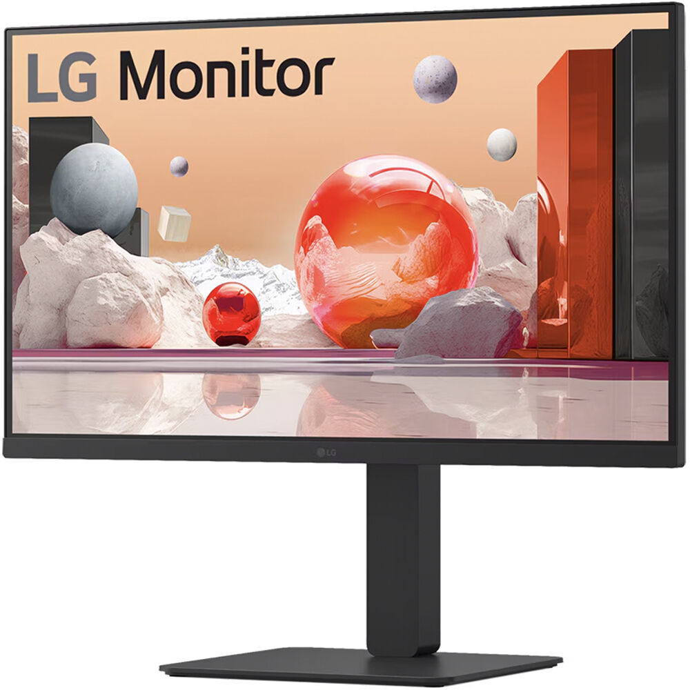 LG 27BA650-B 27-inch Full HD IPS monitor with USB-C, HDMI, DisplayPort, and VESA mount support — view 3
