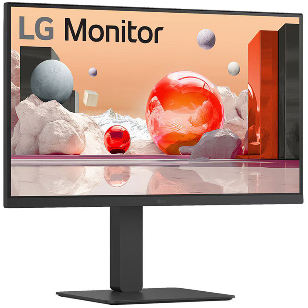 LG 27BA850-B 27-inch Full HD IPS monitor with HDMI, DisplayPort, USB hub, and KVM support — view 2