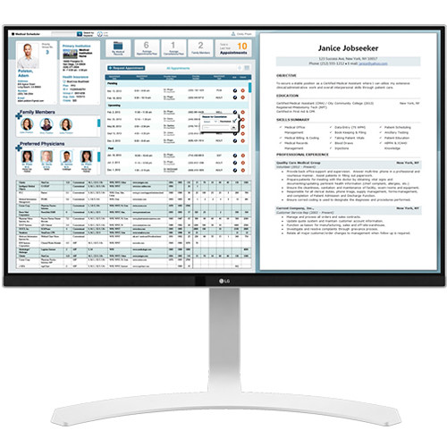 LG 27HJ713C-B 27-inch 4K IPS clinical monitor with HDMI and DisplayPort — view 4