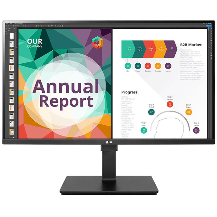 LG 32BN67U-B 32-inch flat 4K LCD desktop monitor — view 2