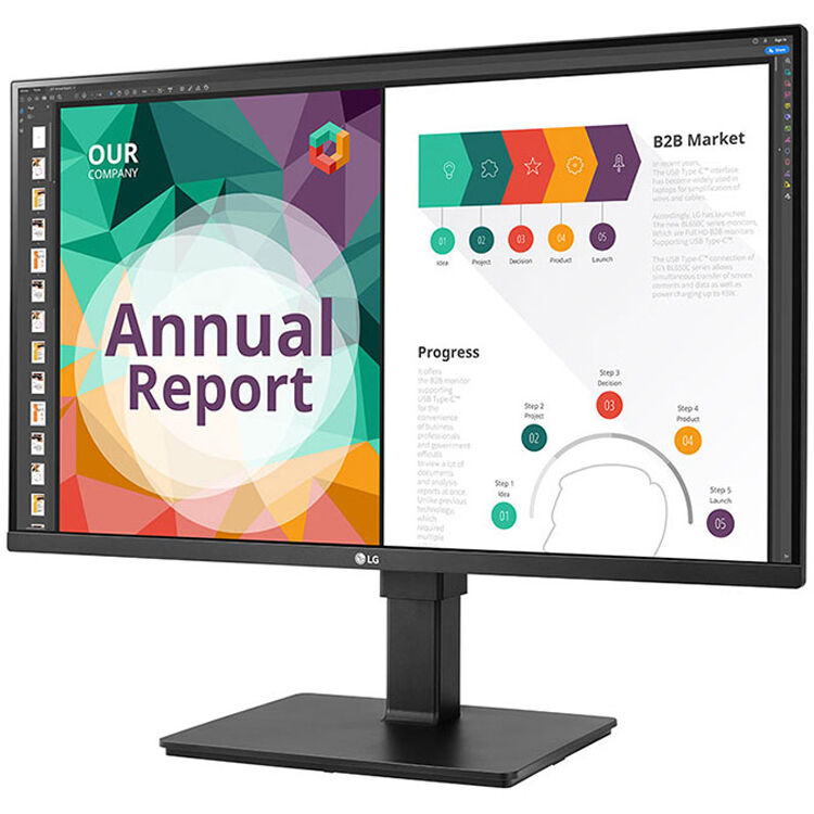 LG 32BN67U-B 32-inch flat 4K LCD desktop monitor — view 3