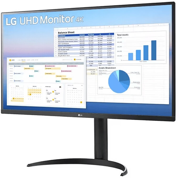 LG 32BP55U-B 31.5-inch 4K UHD HDR IPS monitor with adjustable stand — view 4