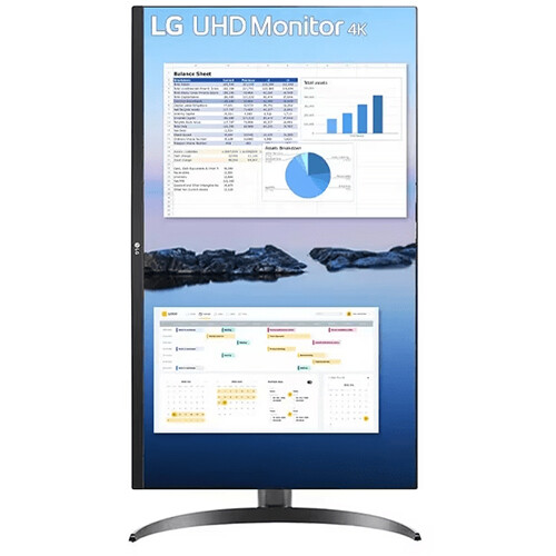 LG 32BP55U-B 31.5-inch 4K UHD HDR IPS monitor with adjustable stand — view 5