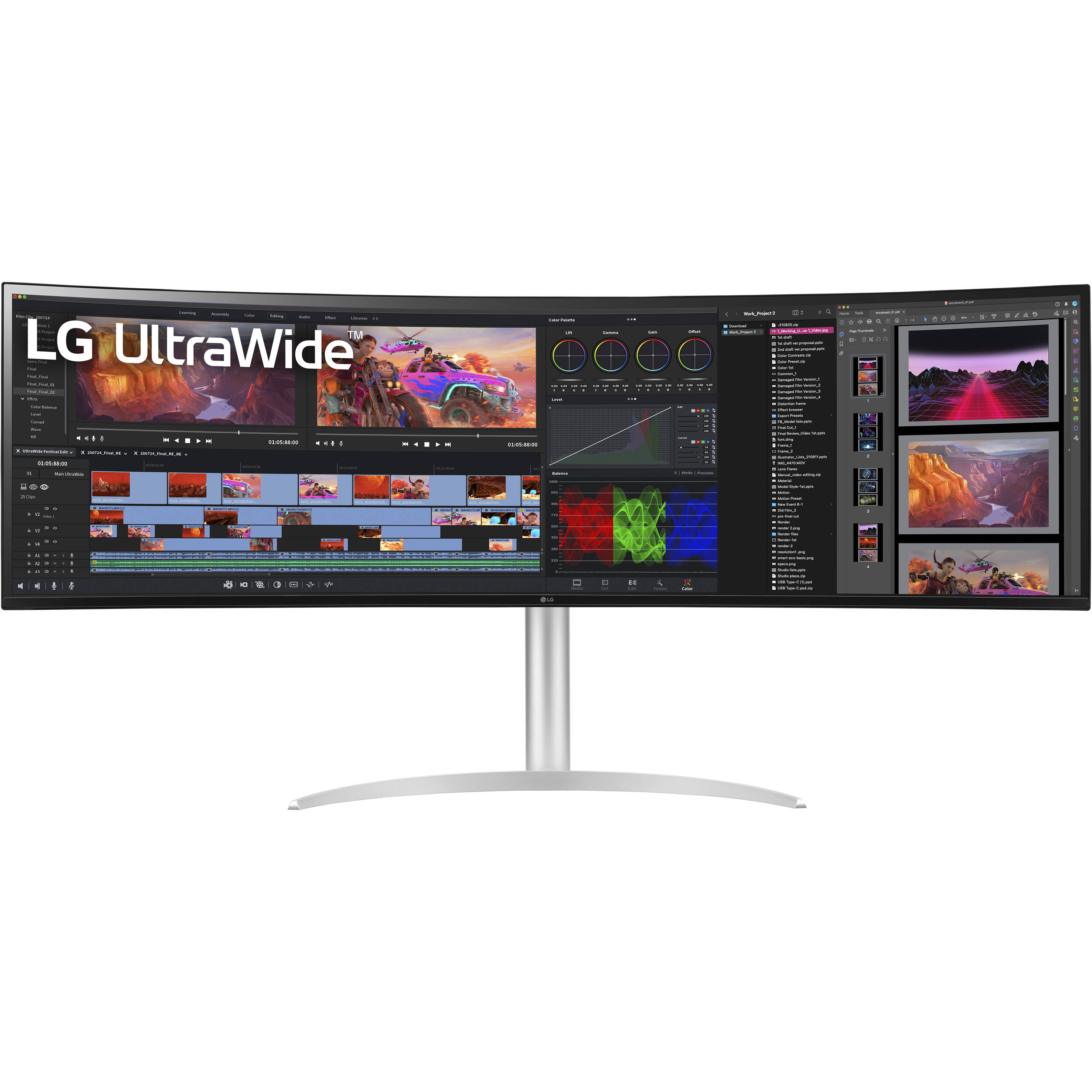 LG 49BQ95C-W 49-inch UltraWide monitor with 5,120 x 1,440 resolution and USB-C — view 2