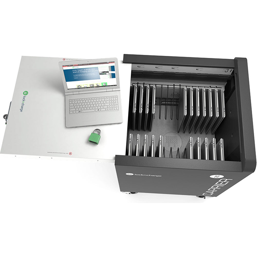 Carrier 30 charging cart for mixed-device storage and charging in shared workspaces — view 4