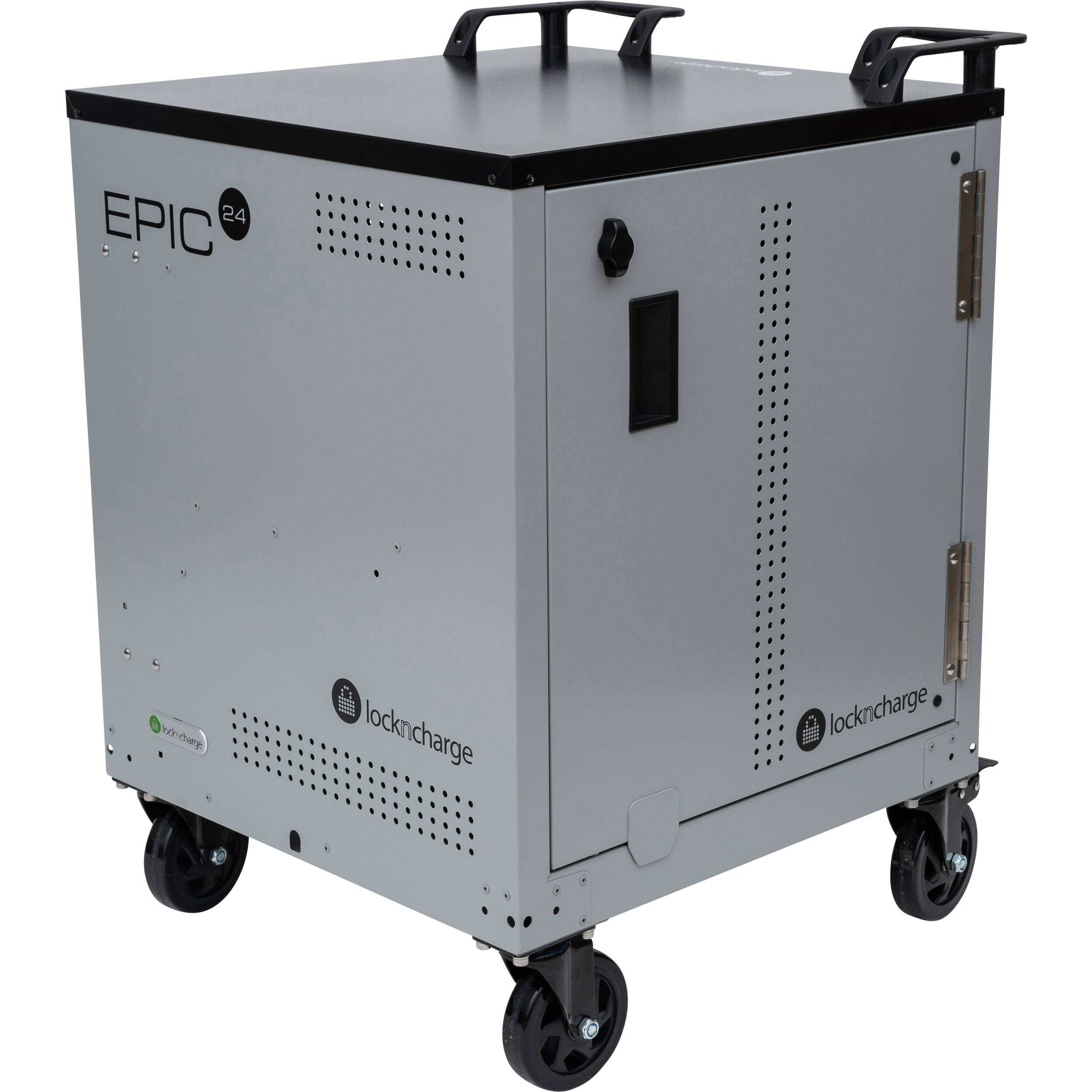 LOCKNCHARGE Epic 24 charging cart with prewired USB-C 65 W charging for 24 devices — view 3