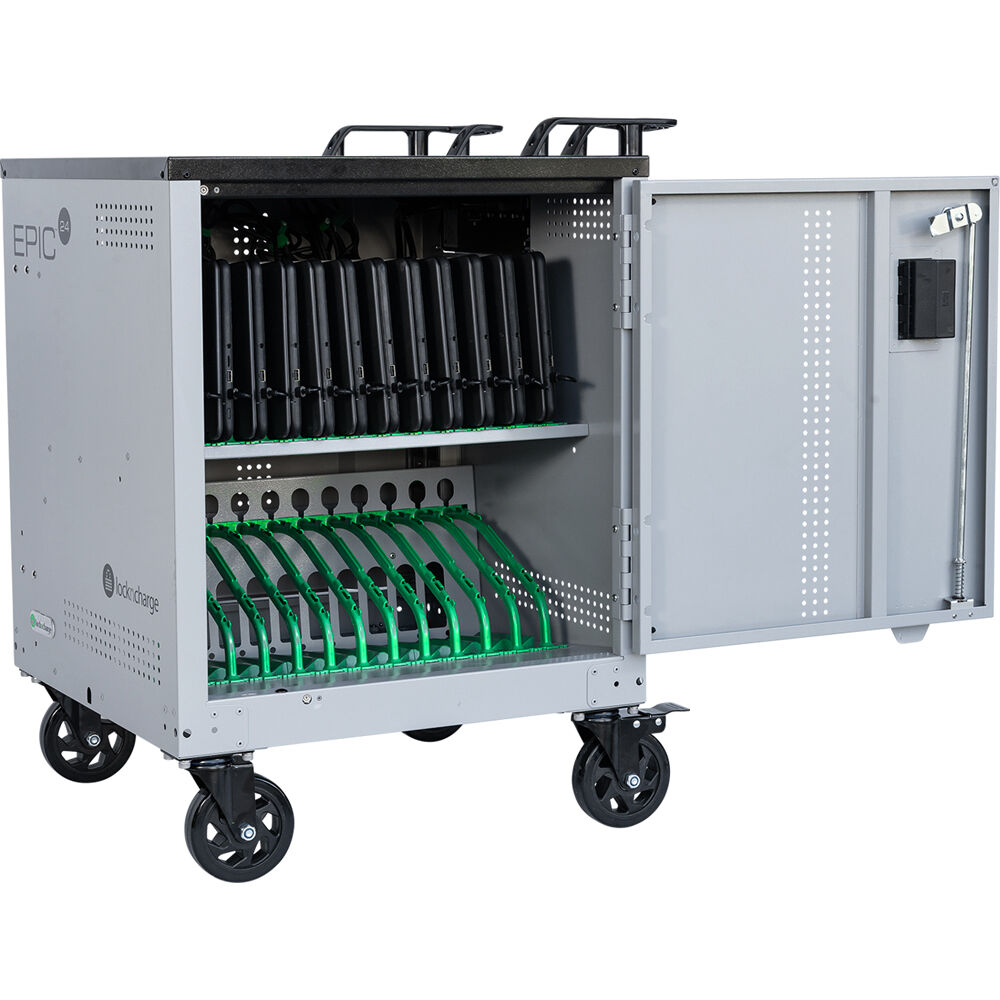 LOCKNCHARGE Epic 24 charging cart with prewired USB-C 65 W charging for 24 devices — view 7