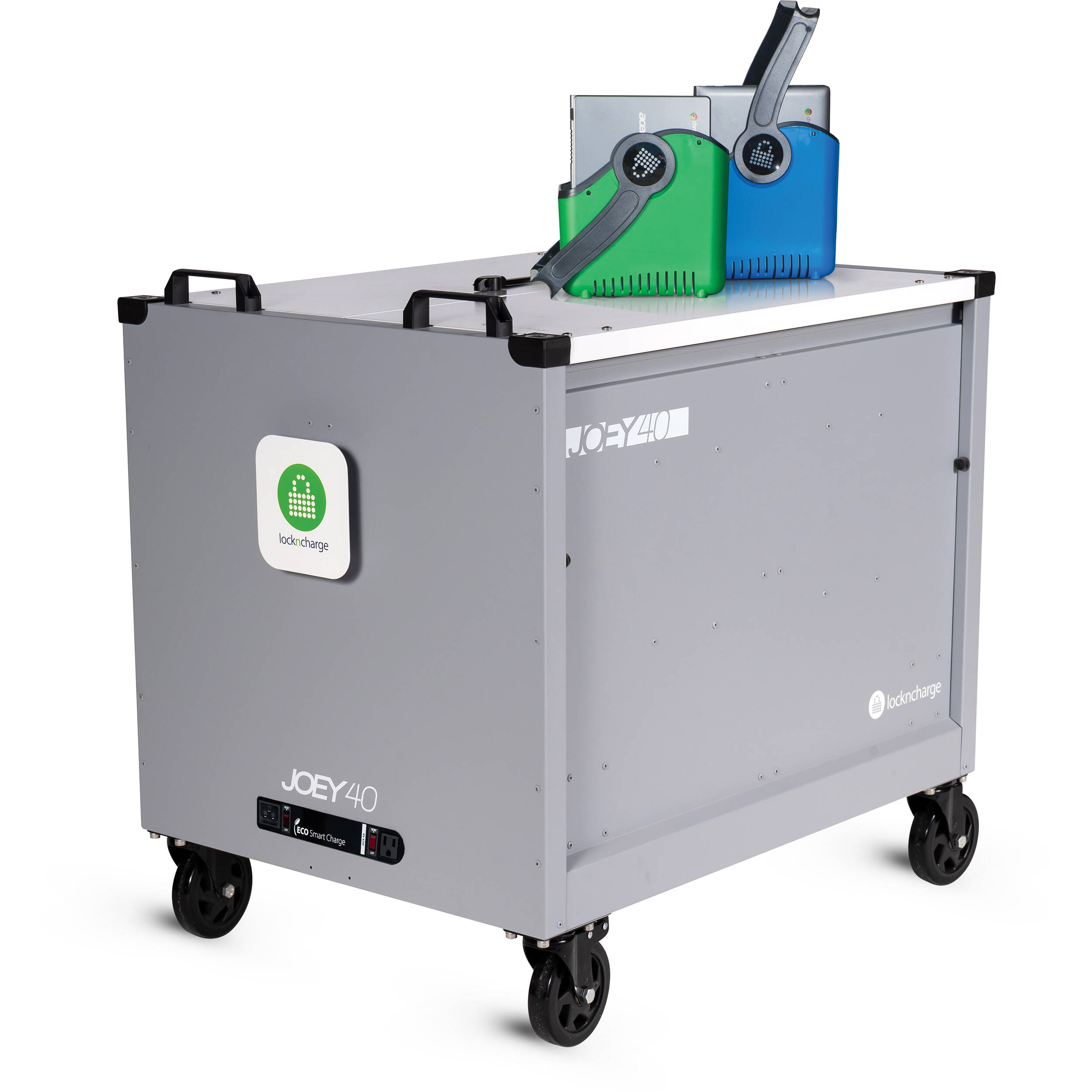 LocknCharge Joey 40 Charging Cart for storing and charging up to 40 devices — view 3