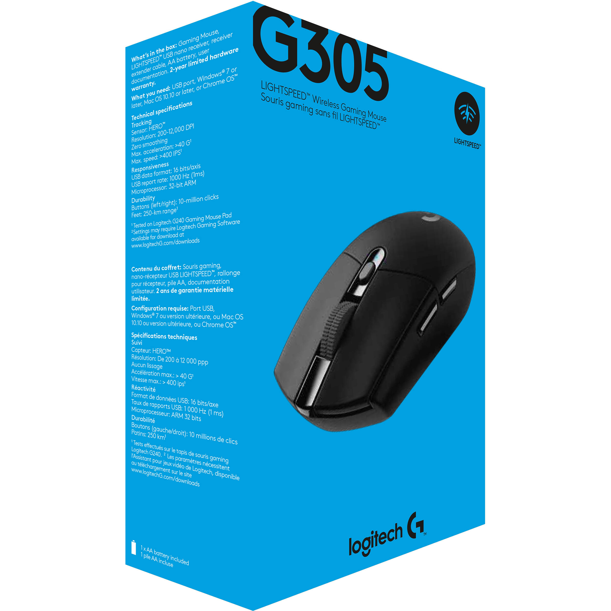 G305 Lightspeed WrlssMouse Blk — view 20