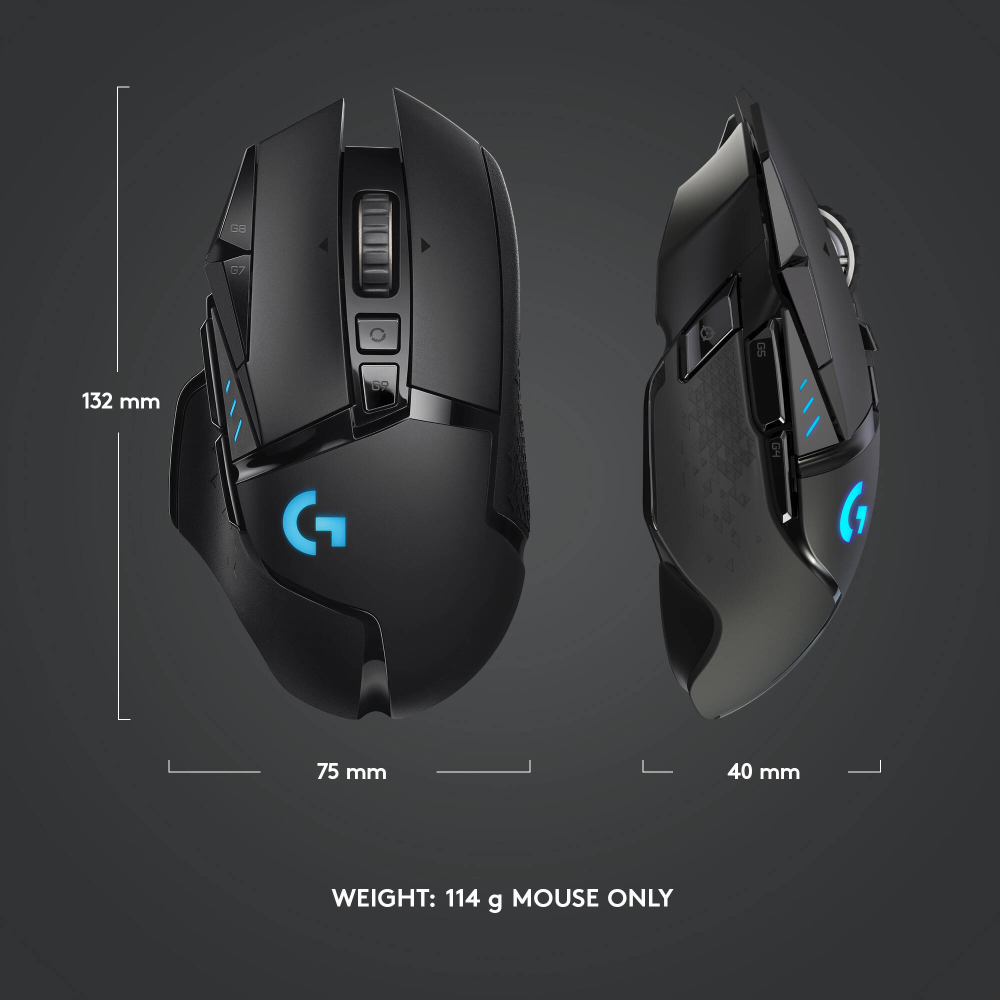 G502 LIGHTSPEED Wireless Gaming Mouse with HERO 25K Sensor — view 10