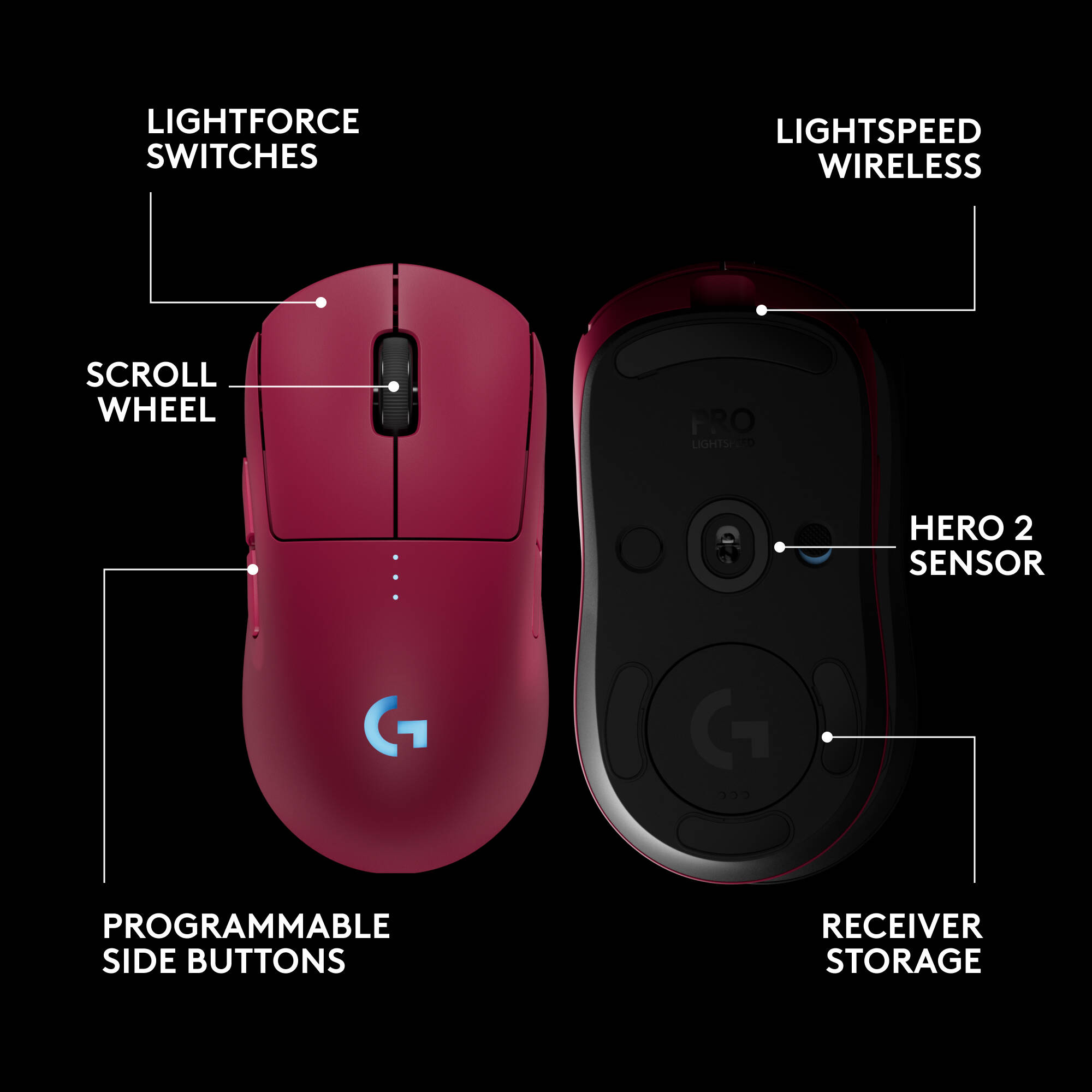 PRO 2 Wireless Mouse Magenta — view 6